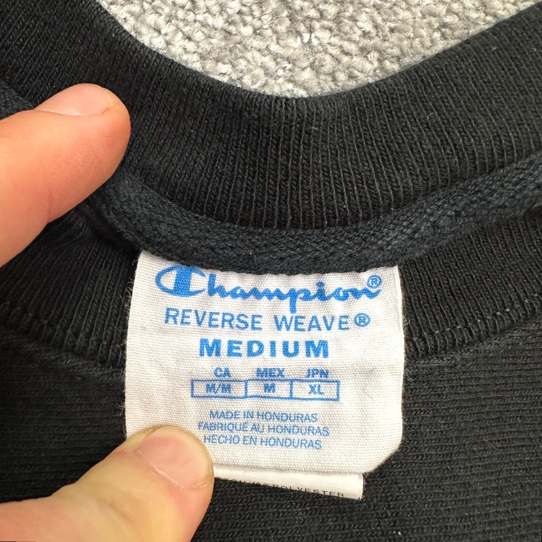 Champion Champion Sweatshirt Men M Black Crew Neck Cotton Polyester Reverse Weave Size US M / EU 48-50 / 2 - 5 Thumbnail