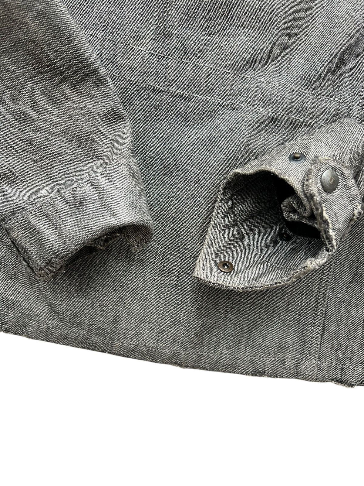 FranCisT MOR.K.S Francist Mor.K.S M65 Distressed Silver Goth Denim Jacket Size US S / EU 44-46 / 1 - 17 Thumbnail