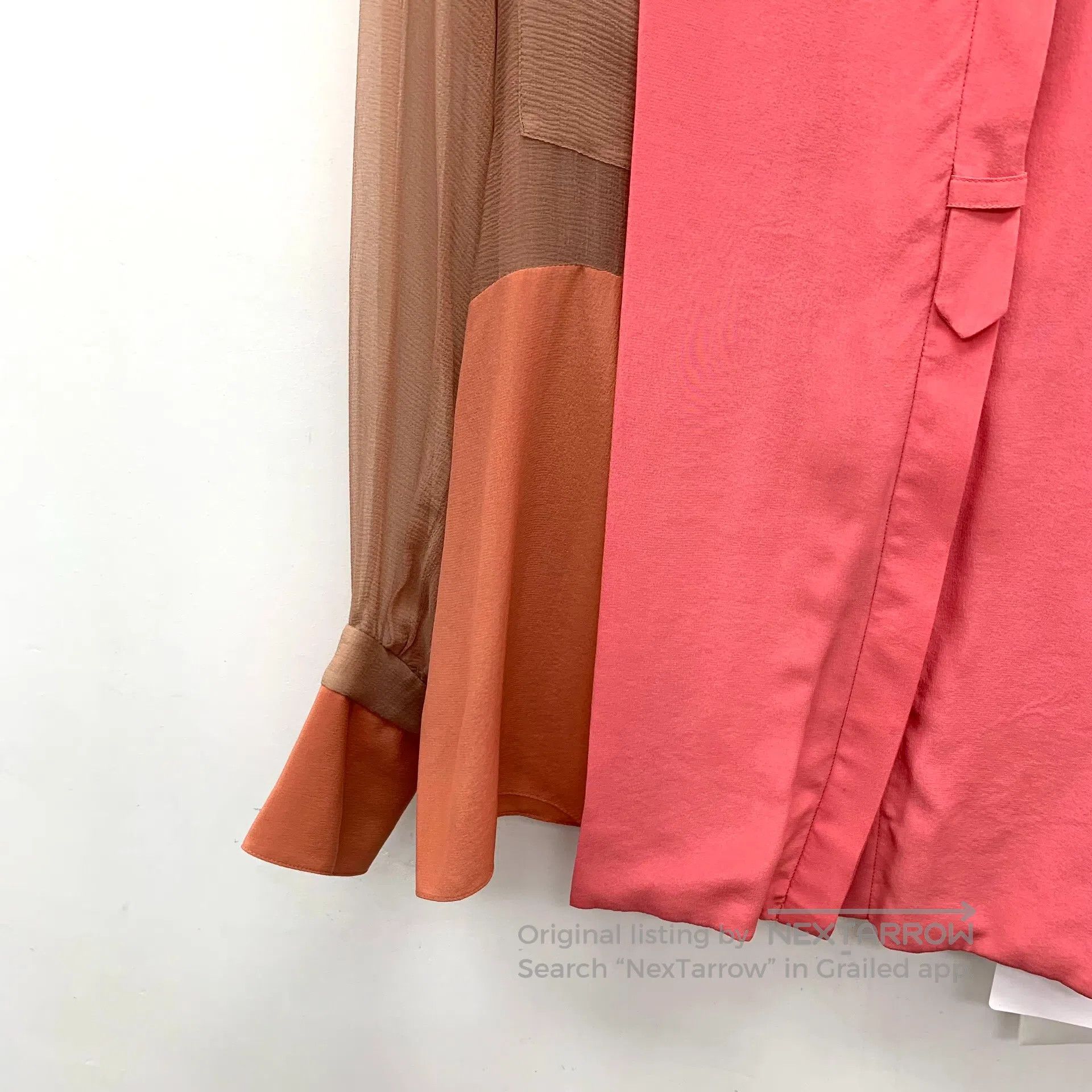 Chloe Chloe Contrast mulberry silk collar long-sleeved shirt| Size XS / US 0-2 / IT 36-38 - 4 Thumbnail