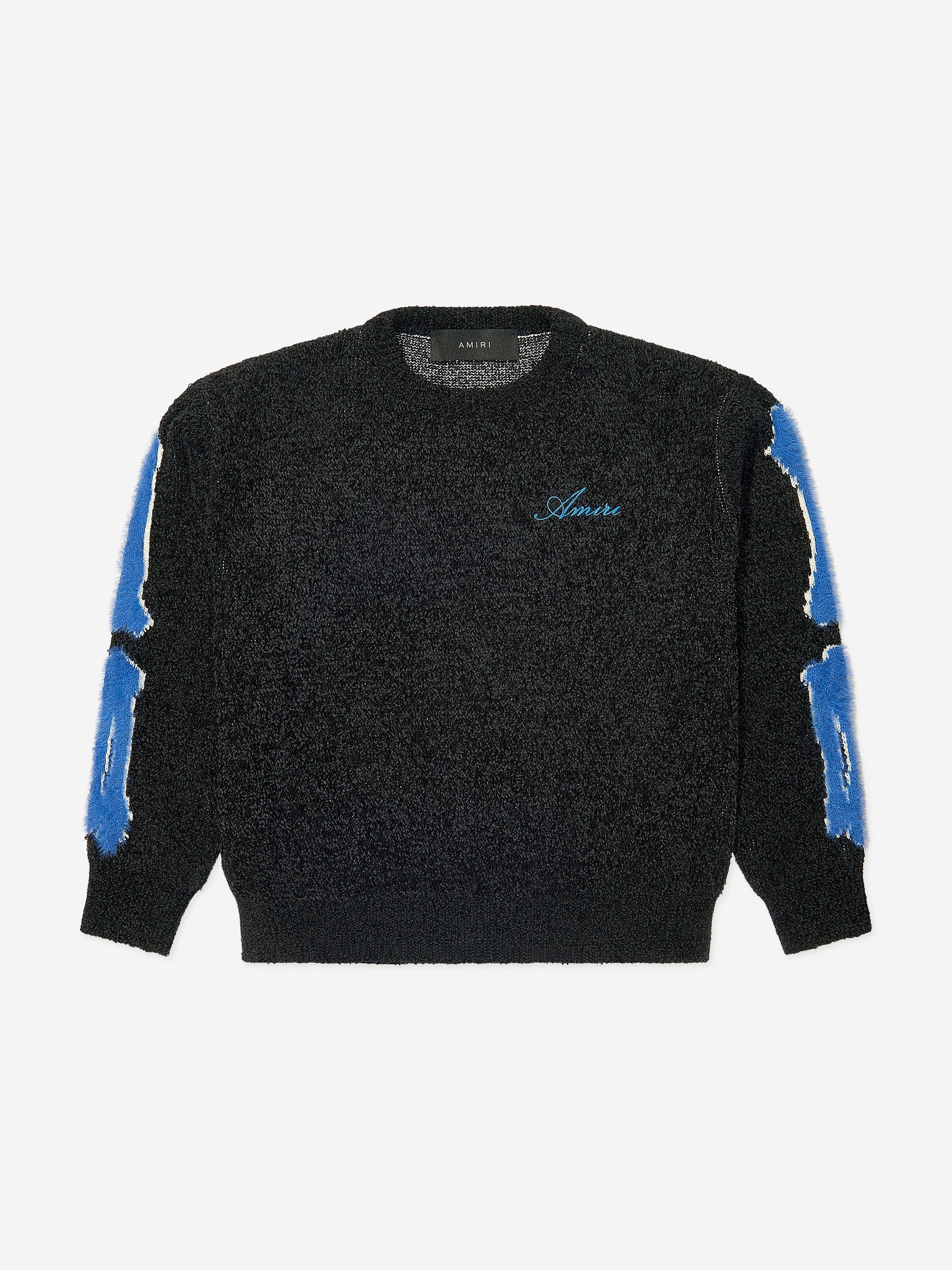 Amiri oc11z0225 KIDS Bones Sweatshirt in Black/Blue Size US XXS / EU 40 - 1 Thumbnail