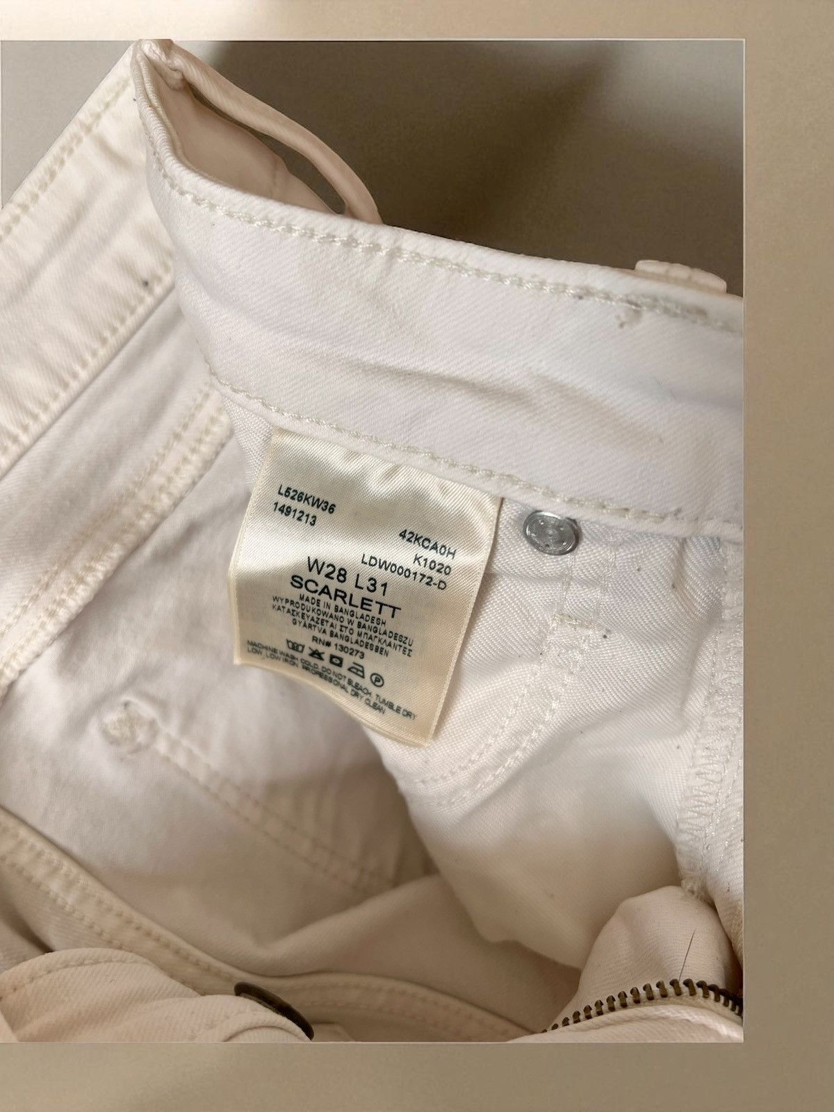 Lee Lee Scarlett white skinny jeans size W28 L31 Size 28" / US 6 / IT 42 - 6 Thumbnail