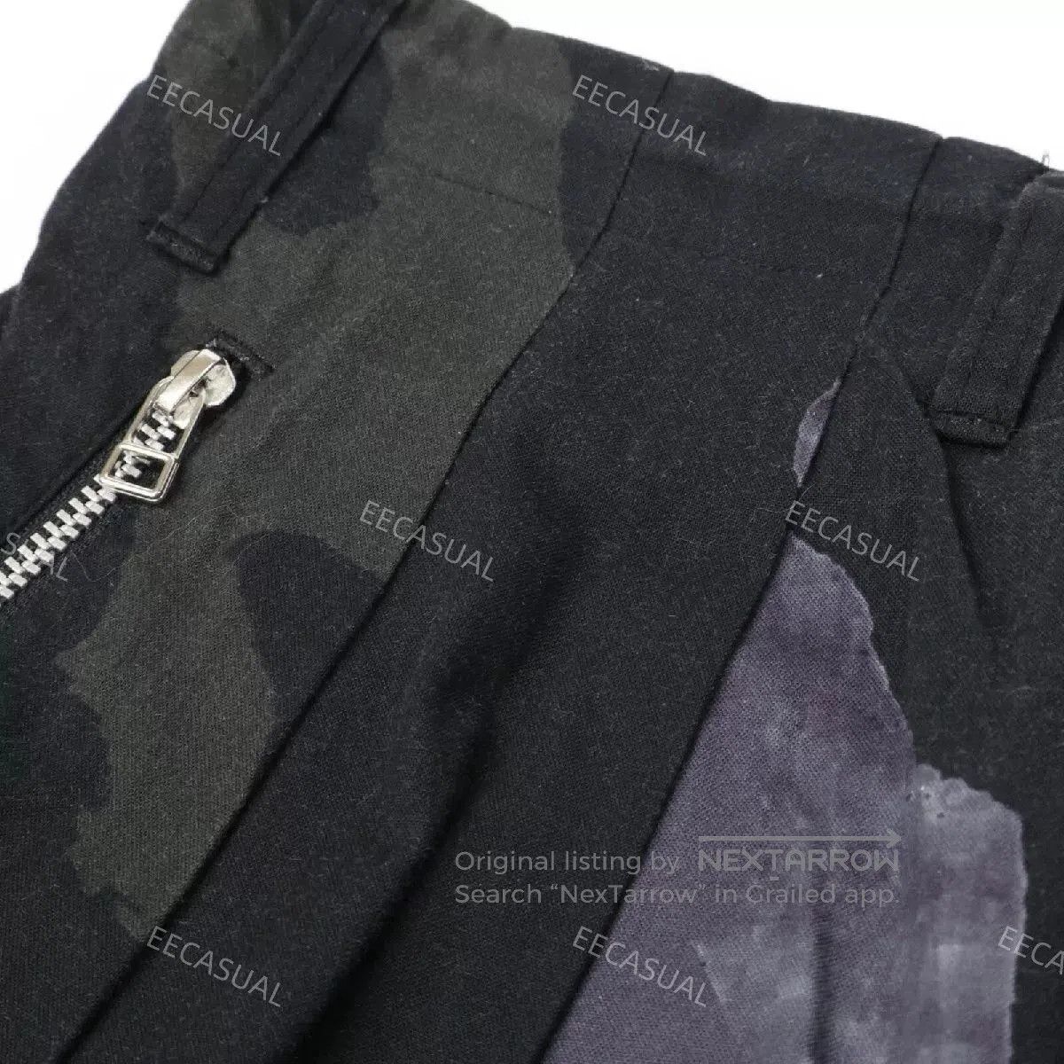 Yohji Yamamoto Yohji Yamamoto Black Purple Printed Pants. Size US 28 / EU 44 - 4 Thumbnail