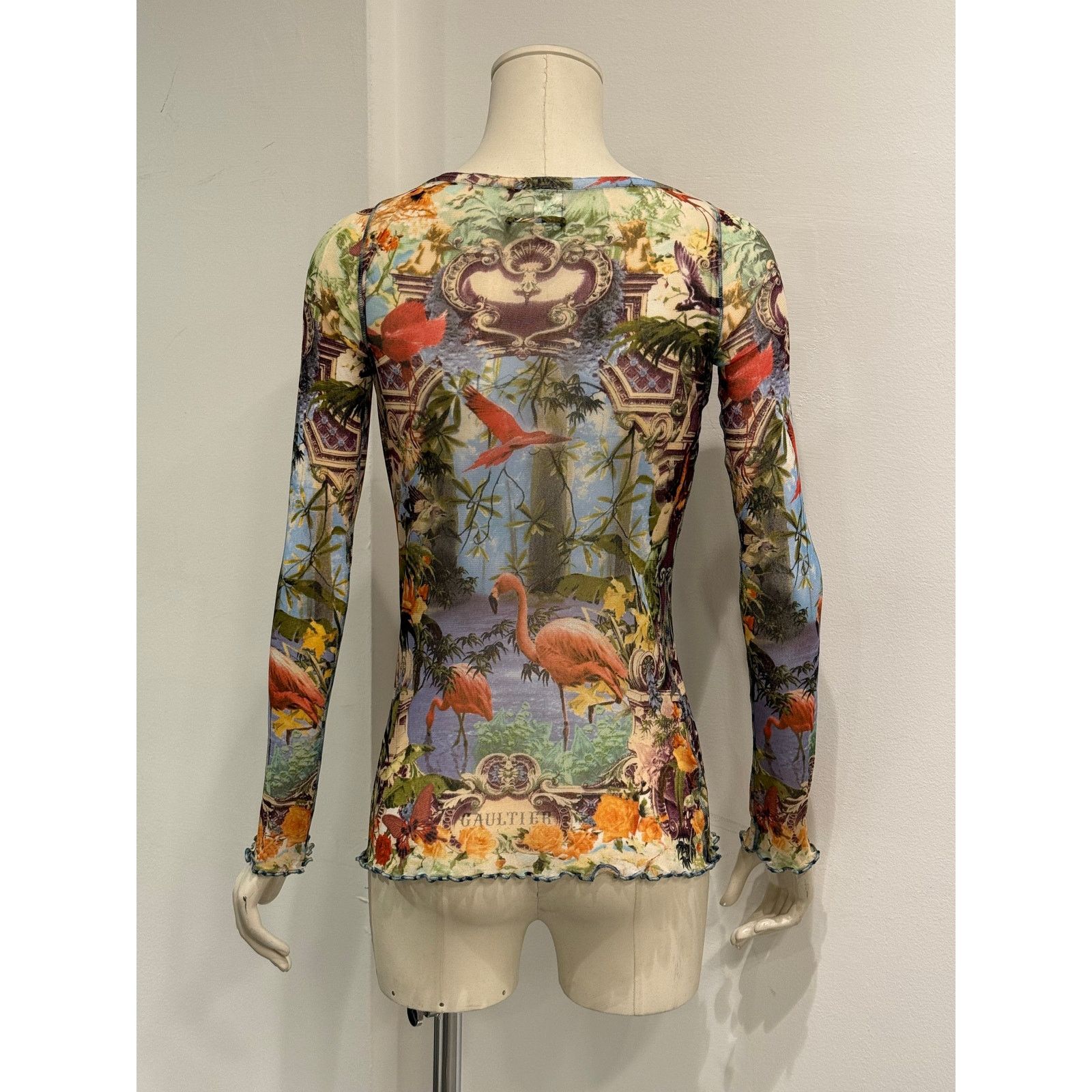 Jean Paul Gaultier S/S1999 Jean Paul Gaultier flamingo tropical dress Size XL / US 12-14 / IT 48-50 - 8 Thumbnail