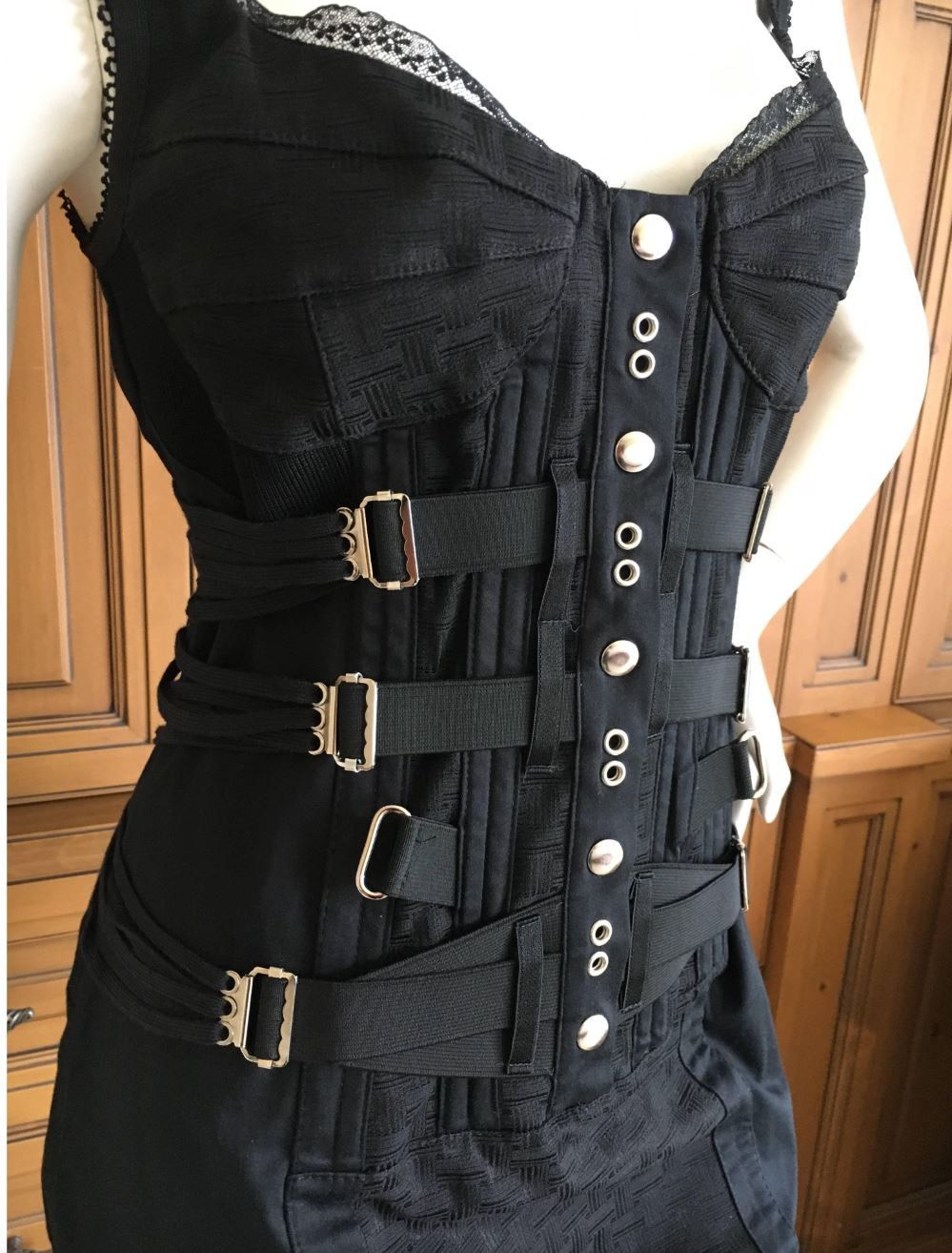 Dolce & Gabbana D&G Dolce and Gabbana Bondage Bustier Medium Corset Dress Size M / US 6-8 / IT 42-44 - 9 Thumbnail