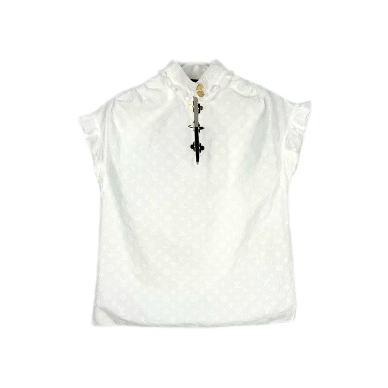 Louis Vuitton Louis Vuitton Sleeveless shirt with white dark print and fu Size XS / US 0-2 / IT 36-38 - 1 Thumbnail