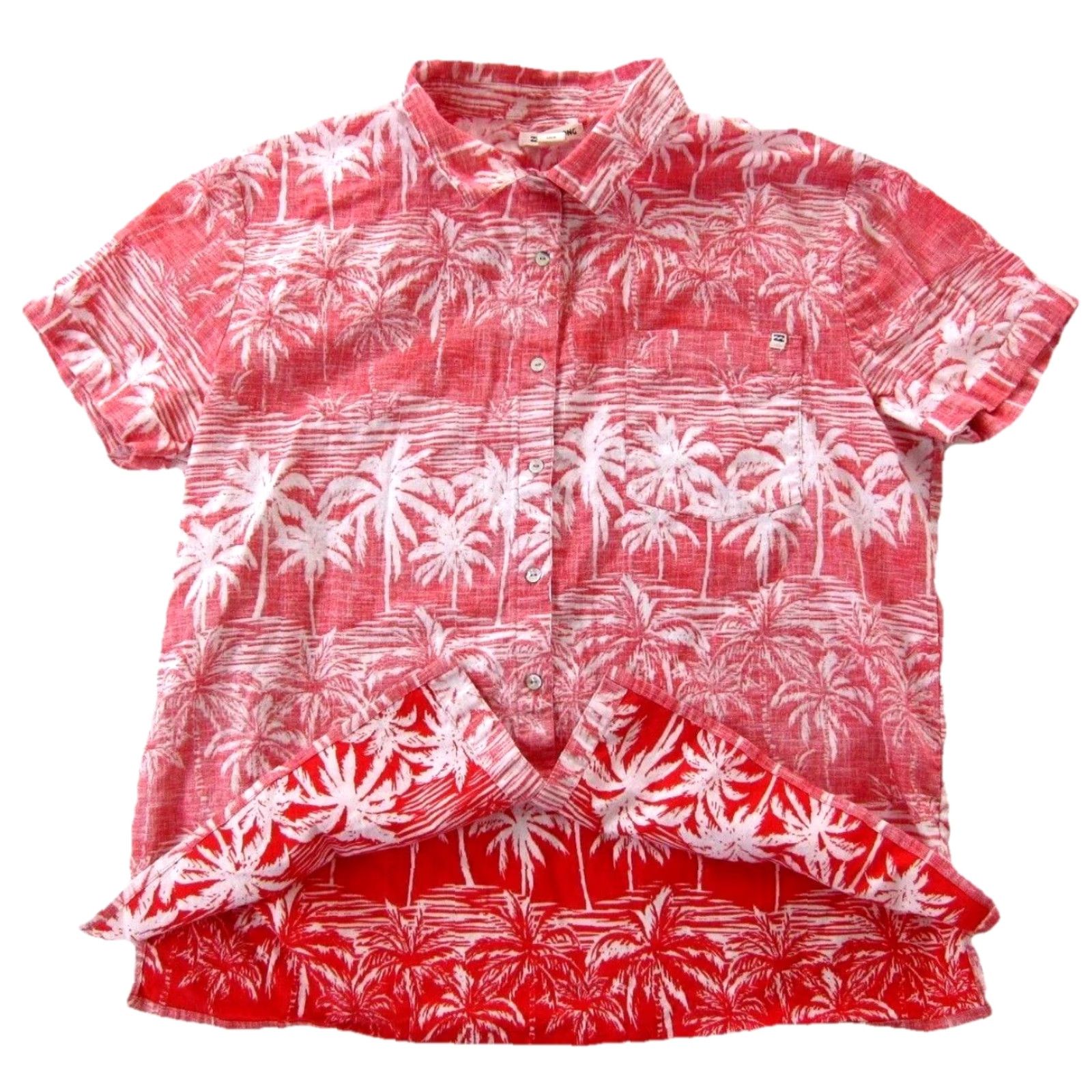 Billabong VINTAGE Billabong 100% Cotton Red White Floral Button Down Short Sleeve Hawaiian Shirt L Size US L / EU 52-54 / 3 - 5 Thumbnail
