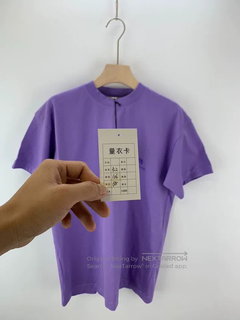 Balenciaga Balenciaga Purple Double Hook Small Logo Short Sleeve Size US XS / EU 42 / 0 - 7 Thumbnail