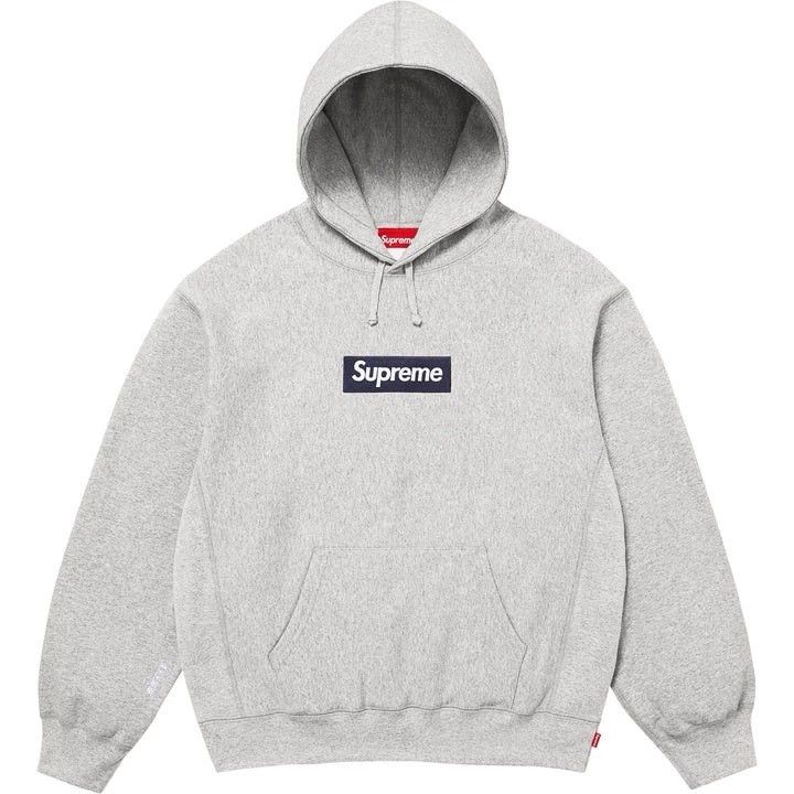 Supreme XL Supreme box logo hoodie heather grey sweatshirt hooded