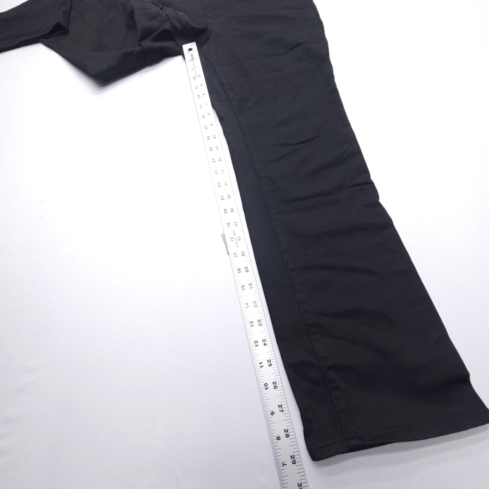 NYDJ NYDJ Marilyn Straight Pants Womens 10P Black Stretch Microfiber Career Casual Size 32" / US 10 / IT 46 - 6 Thumbnail