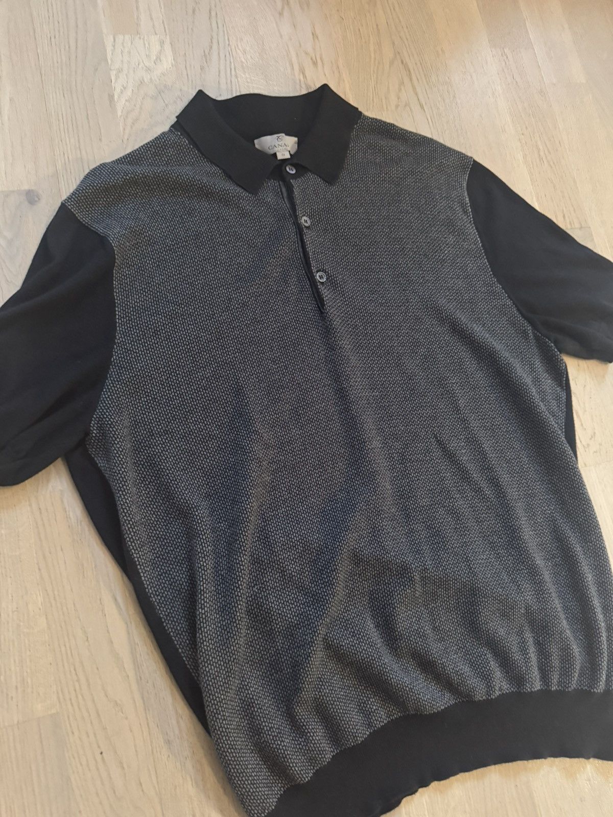 Canali CANALI men knit polo sizes Shown in photos by tape measure Size US L / EU 52-54 / 3 - 2 Thumbnail
