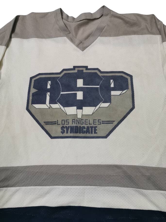 Syndicate 🔥Vintage RHYME SYNDICATE Raptees Ice-T Hip Hop Jersey Shirt Size US L / EU 52-54 / 3 - 3 Thumbnail