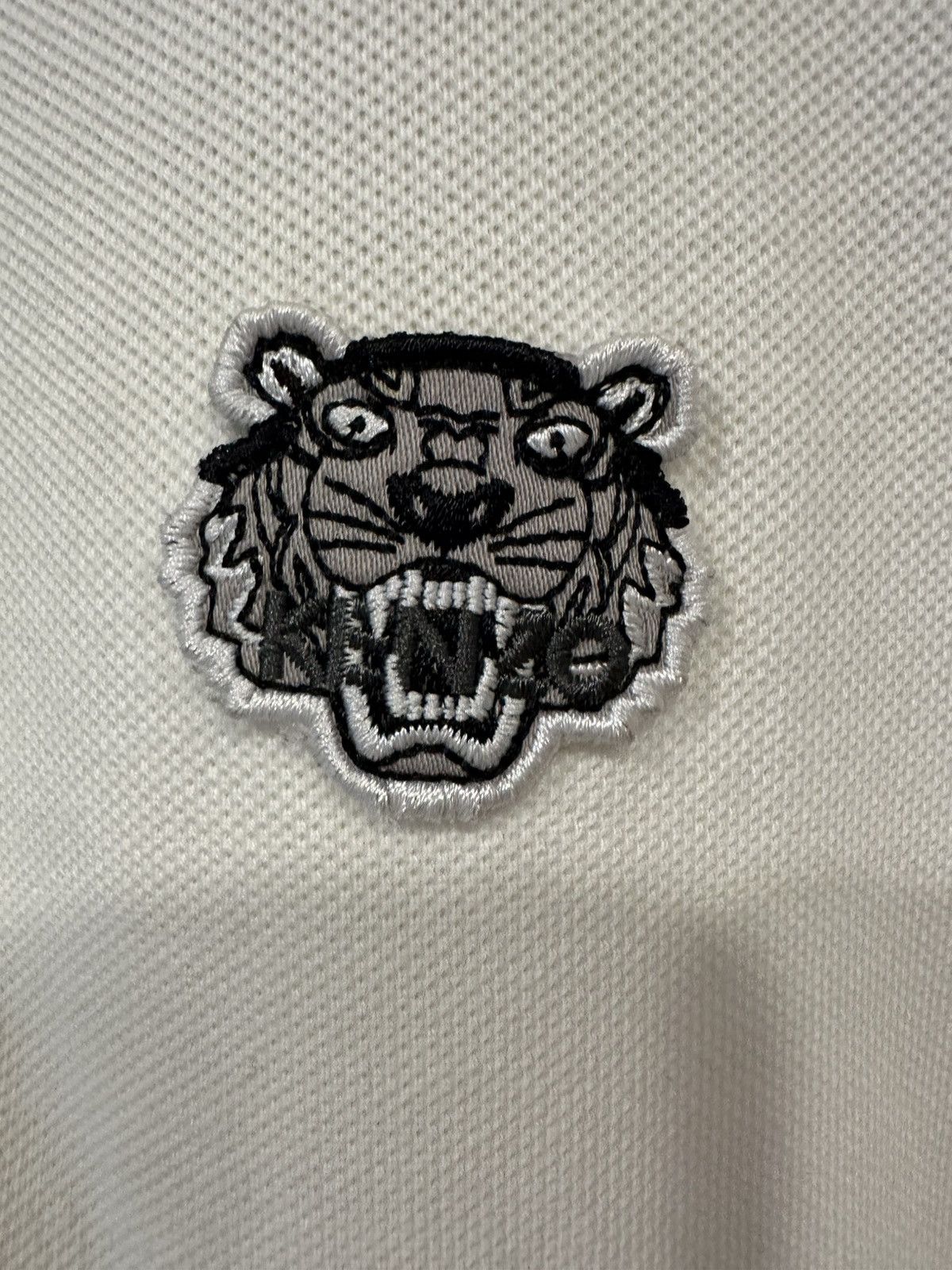 Kenzo Kenzo - Tiger Crest Long Sleeve White Polo Size US L / EU 52-54 / 3 - 5 Thumbnail