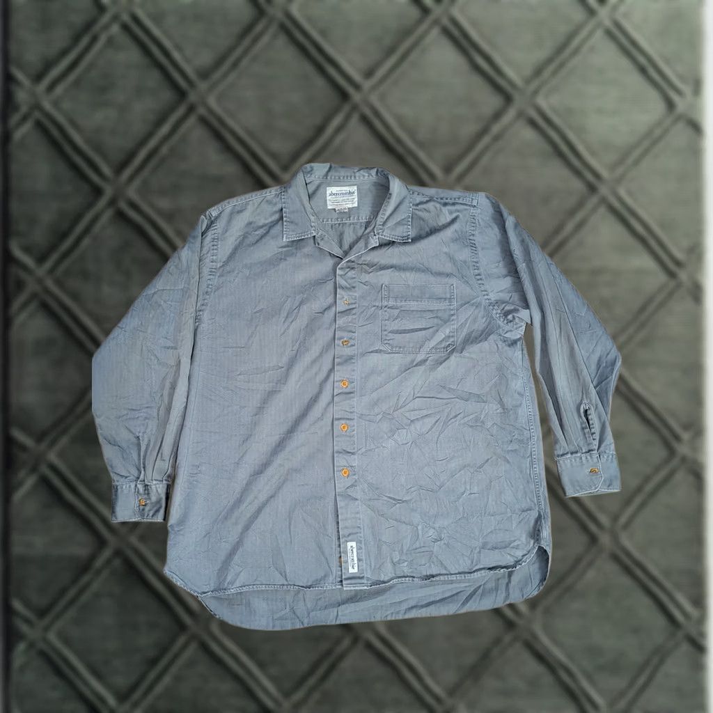 Abercrombie & Fitch VINTAGE Abercrombie & Fitch Shirt Men’s Size LG Button Up Casual Workwear 80s Gray Cotton Polyester Heavyweight Size US L / EU 52-54 / 3 - 1 Thumbnail