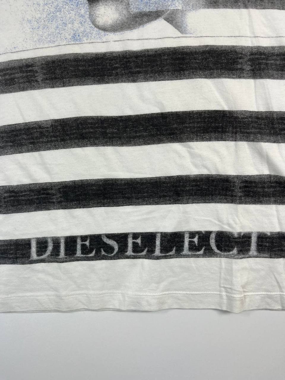 Diesel Diesel Graphic Eagle Stripe T-Shirt Cotton White Mens Size M Size US M / EU 48-50 / 2 - 3 Thumbnail