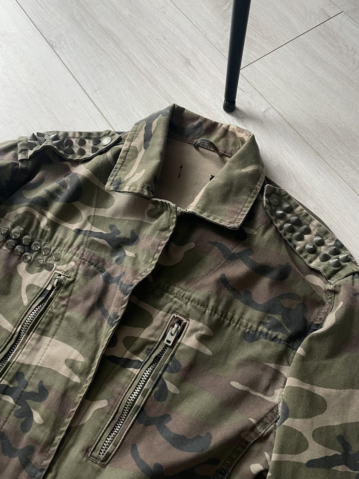 Vintage Vintage Y2K Camo Avant Garde Denim Jacket RARE Size US M / EU 48-50 / 2 - 3 Thumbnail