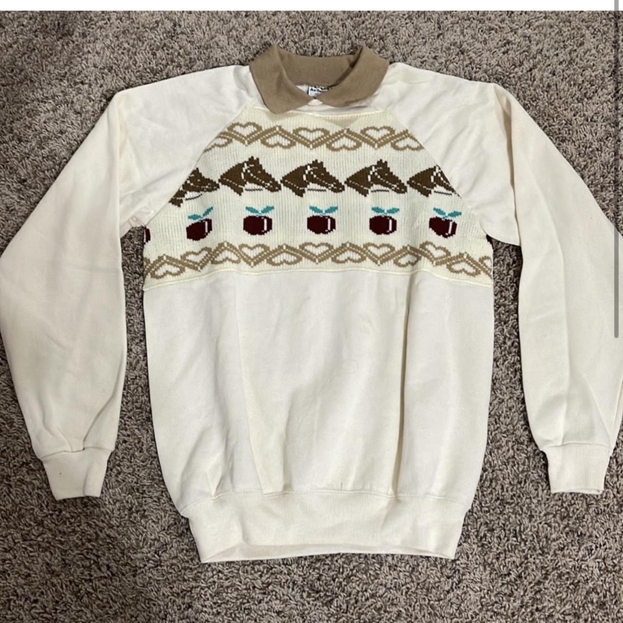Hanes × Vintage Vintage Collared Horse Crewneck Size L / US 10 / IT 46 - 2 Thumbnail