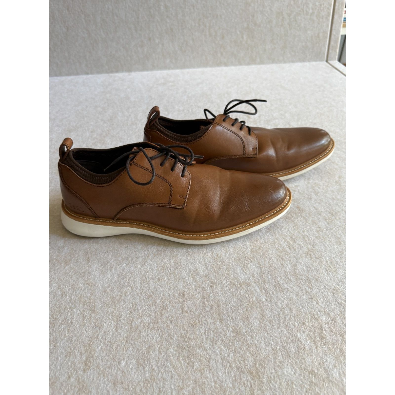 Freeman Freeman Bodie Mens 9M Brown Oxford Casual Dress Shoes Light Size US 9 / EU 42 - 6 Thumbnail