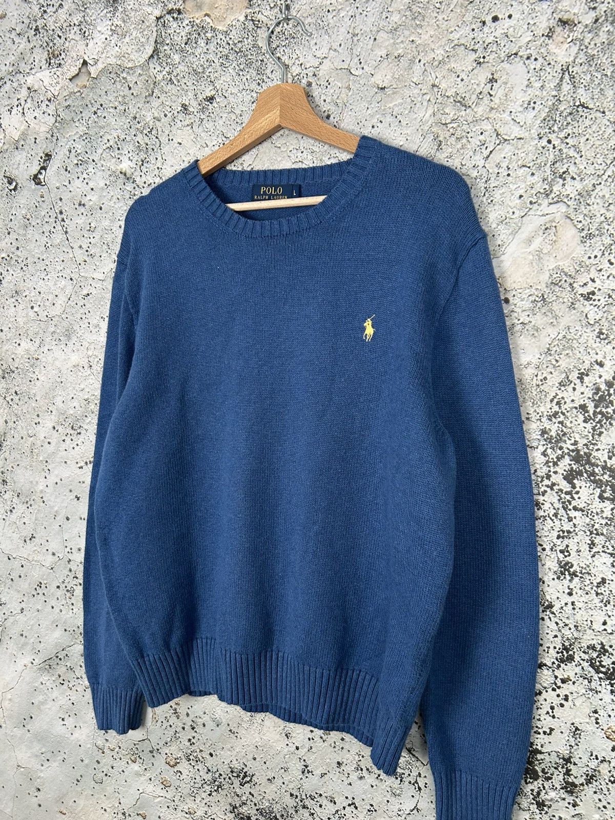 Polo Ralph Lauren Vintage Polo Ralph Lauren Blue Sweater Knitwear 90s Archive Size US L / EU 52-54 / 3 - 2 Thumbnail