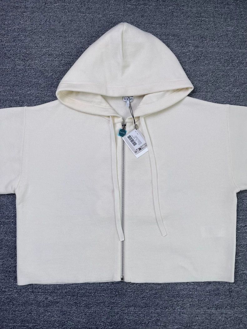 Loewe LOEWE SS23 Solid Color Hooded Zip Casual Sweatshirt Size US S / EU 44-46 / 1 - 1 Thumbnail