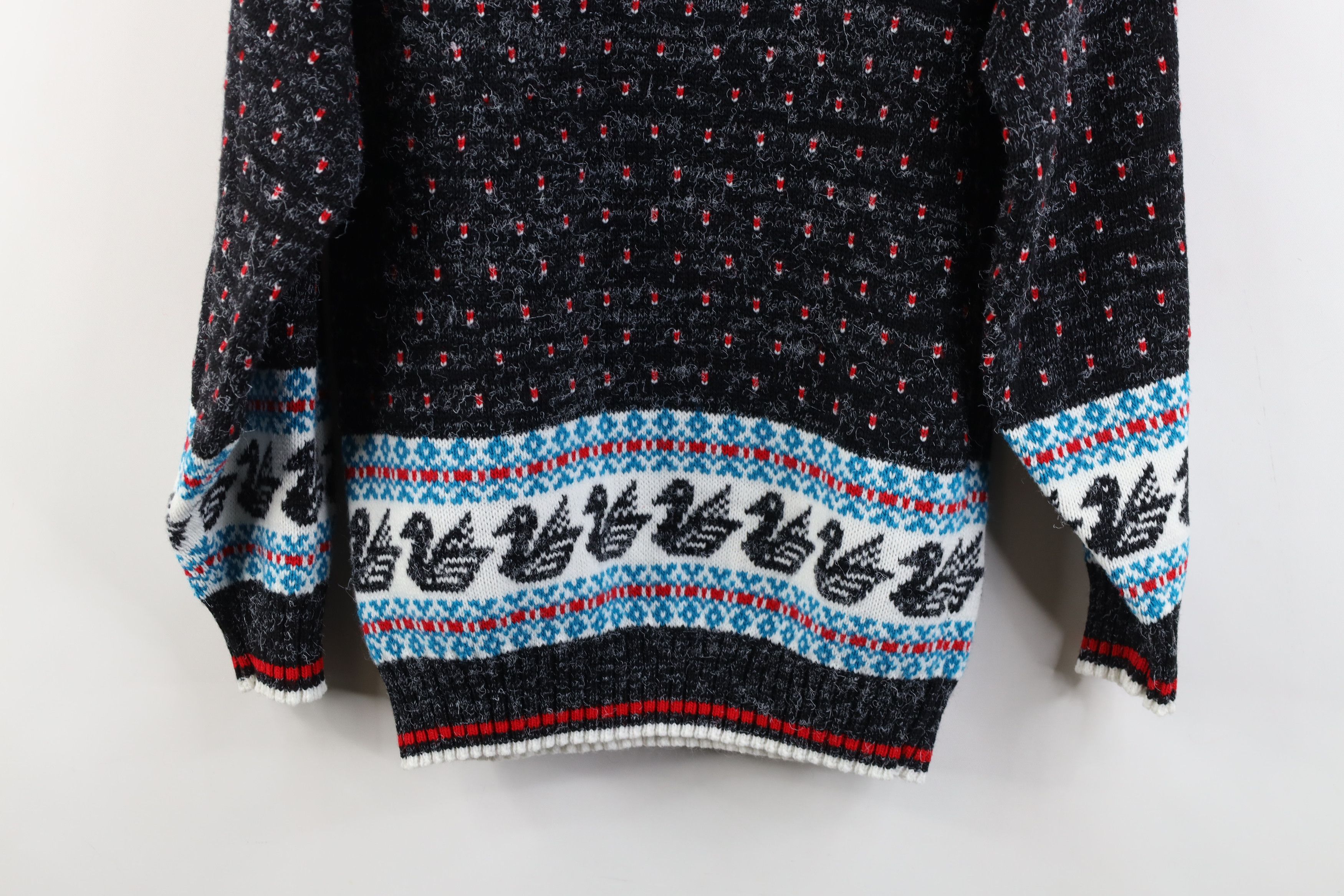Vintage Vintage 80s 90s Fairy Kei Swan Knit Crewneck Sweater USA Size S / US 4 / IT 40 - 10 Thumbnail