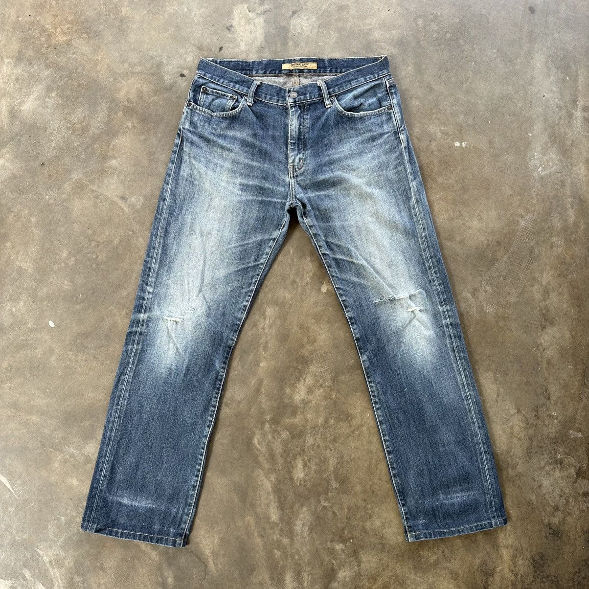 Japanese Brand Vintage Japanese Faded Distressed Denim Jean Pant W33 Size US 33 - 1 Thumbnail