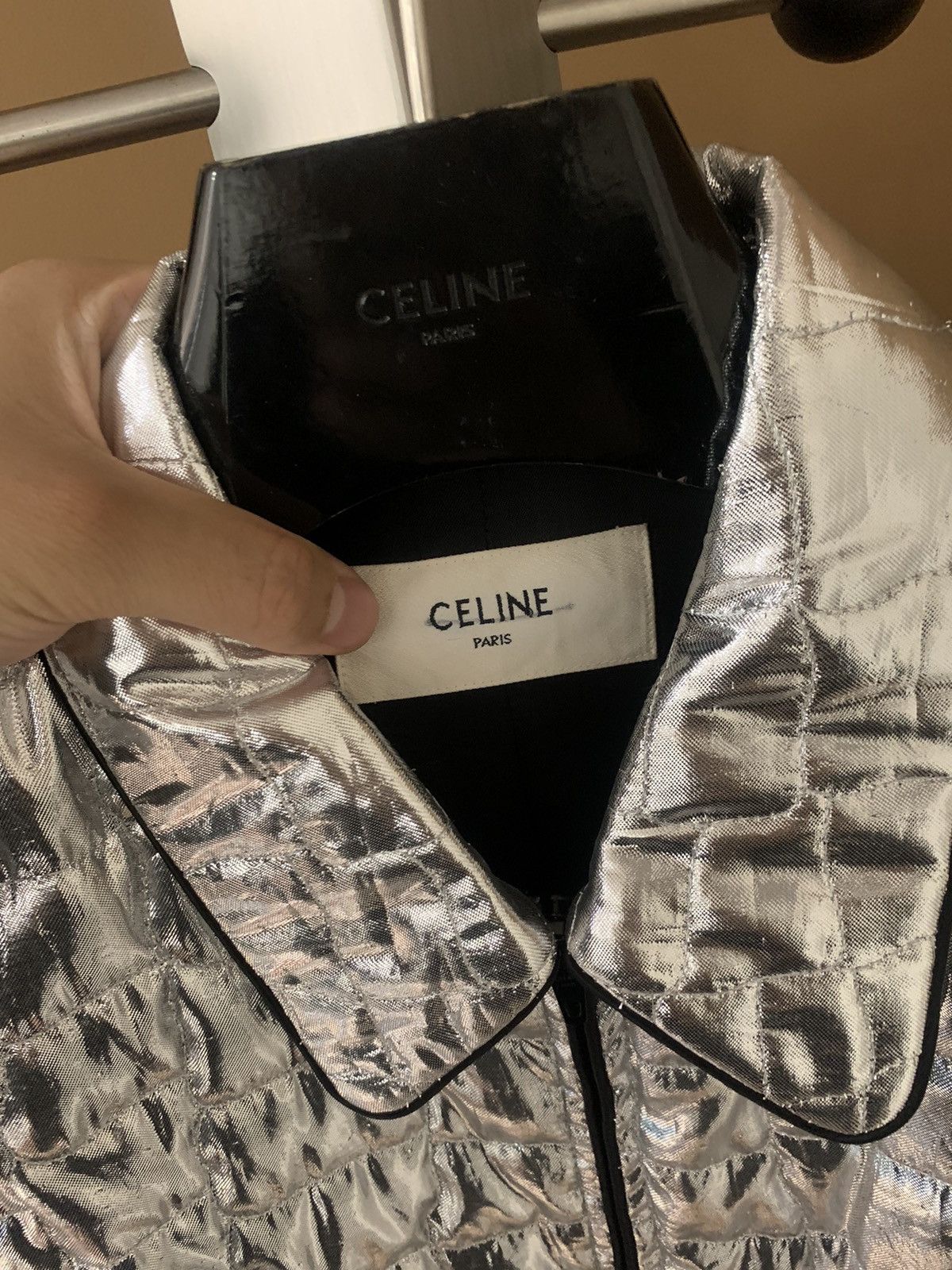 Celine Celine 2019SS Crocodile patten silk teddy jacket Size US M / EU 48-50 / 2 - 3 Thumbnail