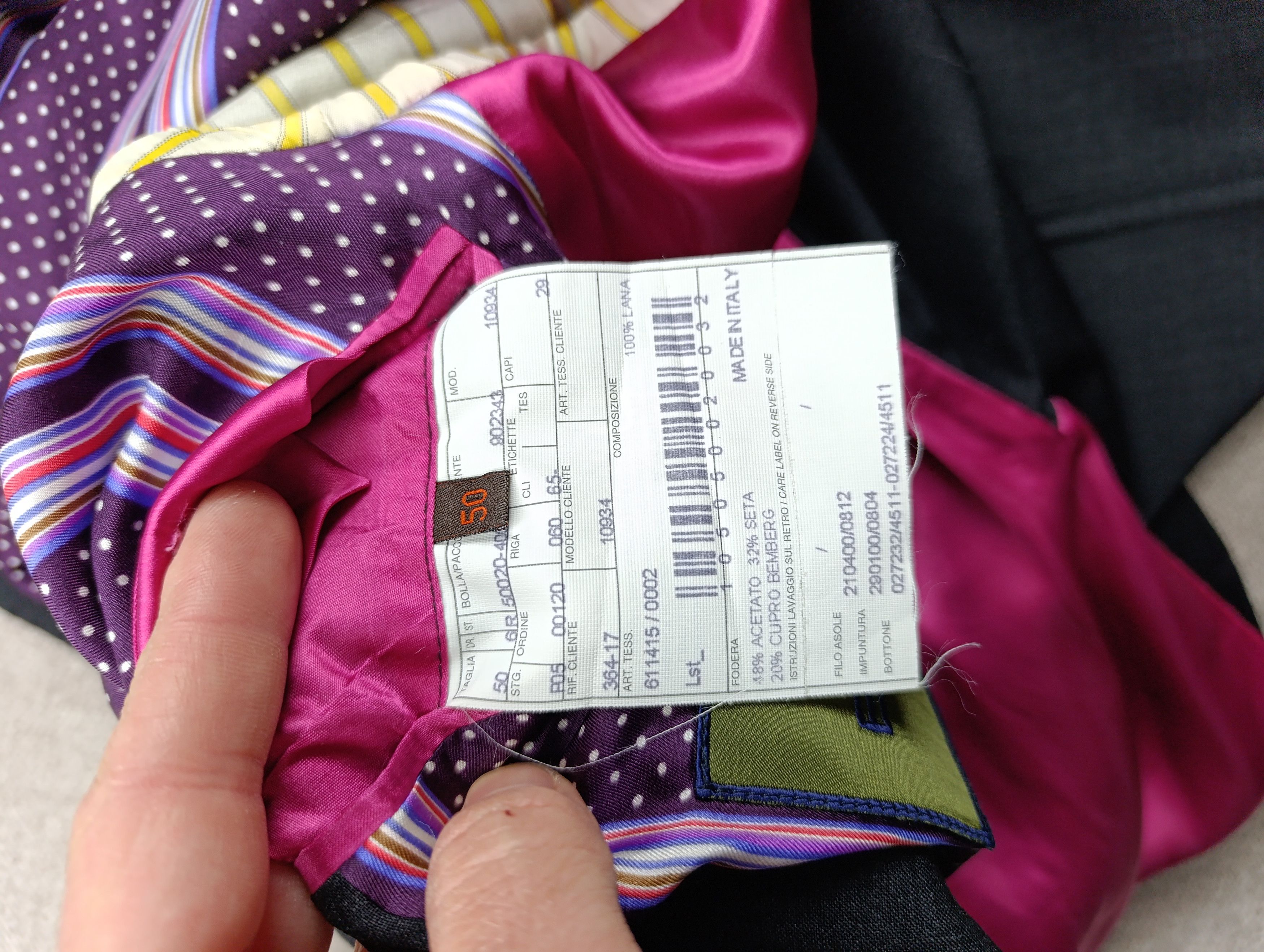 Etro Etro Mens Wool Blazer Jacket Size 50R Size 50R - 16 Thumbnail