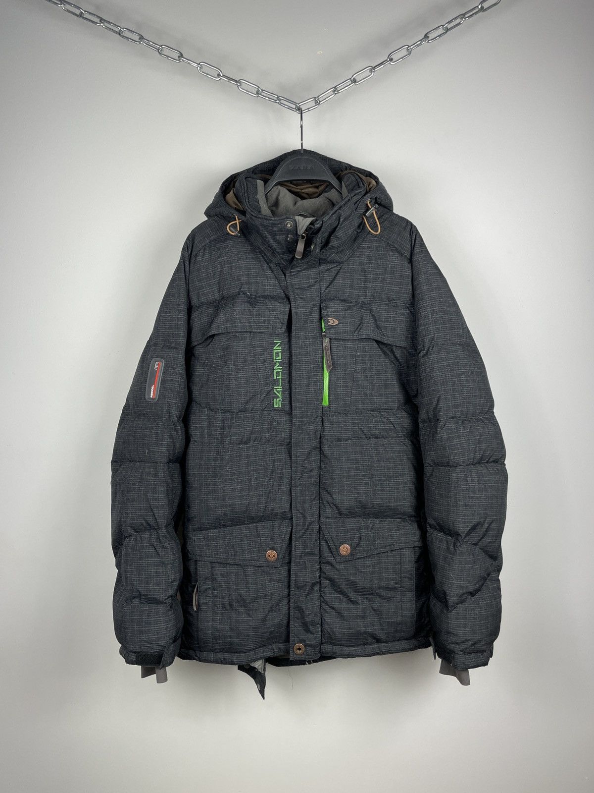 image of Outdoor Life x Salomon Vintage Salomon Ski Technical Recco Jacket in Black, Men's (Size Medium)