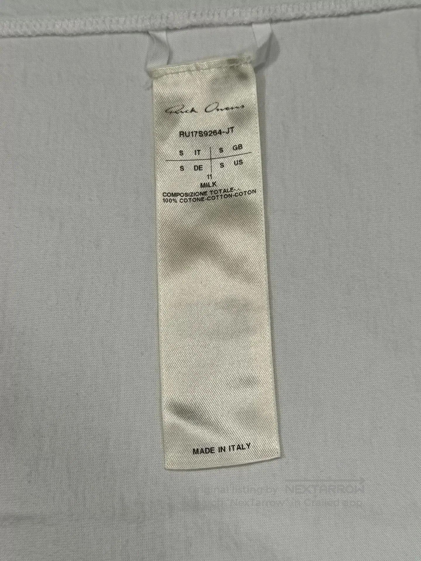Rick Owens rick owens short sleeve white t. Size US S / EU 44-46 / 1 - 3 Thumbnail