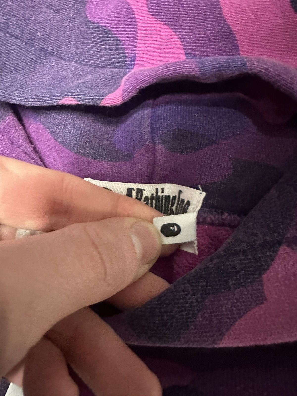 Bape BAPE hoodie with front logo Purple & black Size US M / EU 48-50 / 2 - 5 Thumbnail