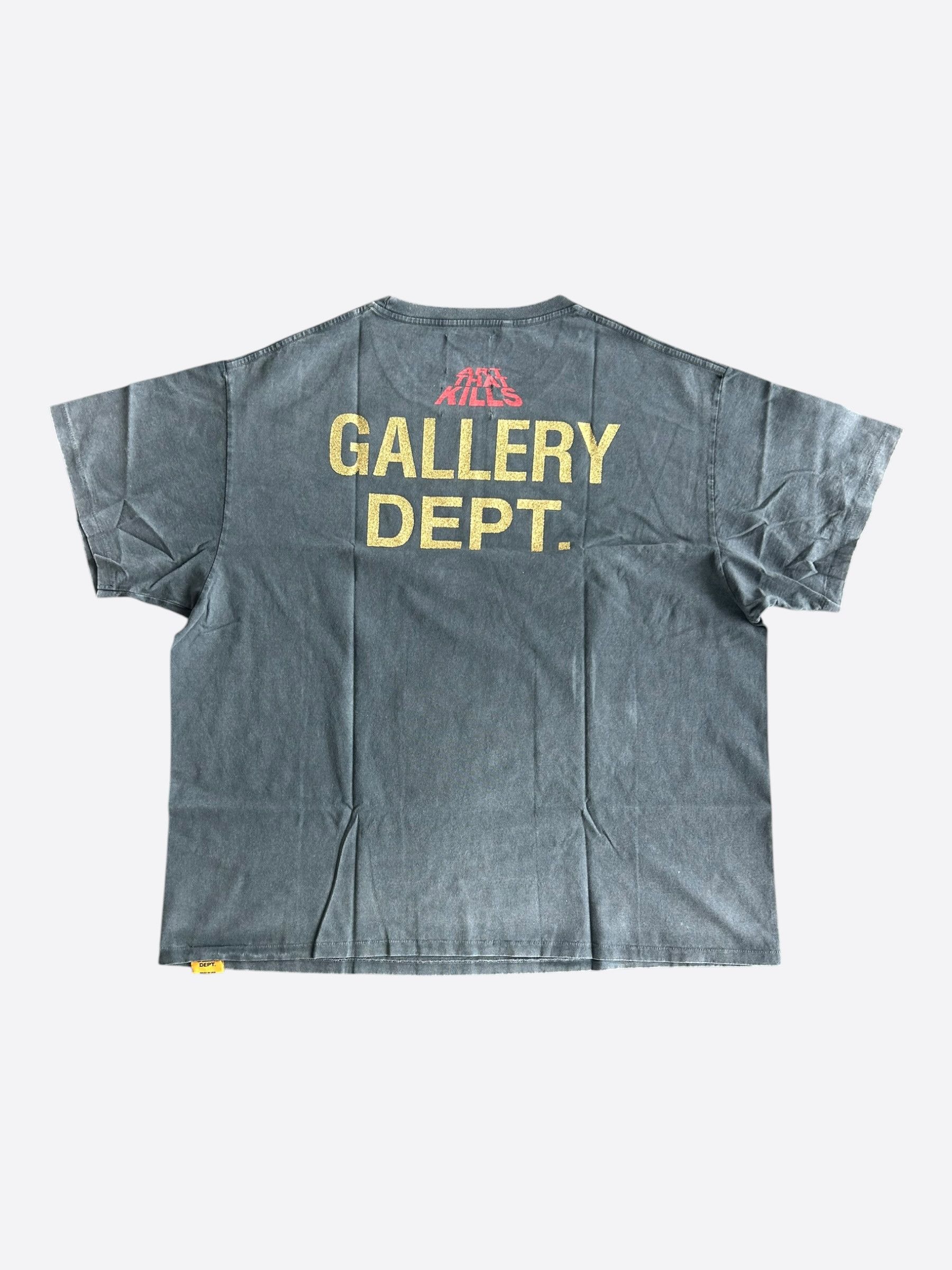 Gallery Dept. Faded Black & Multicolor Art That Kills Night T-Shirt Size US XS / EU 42 / 0 - 2 Thumbnail