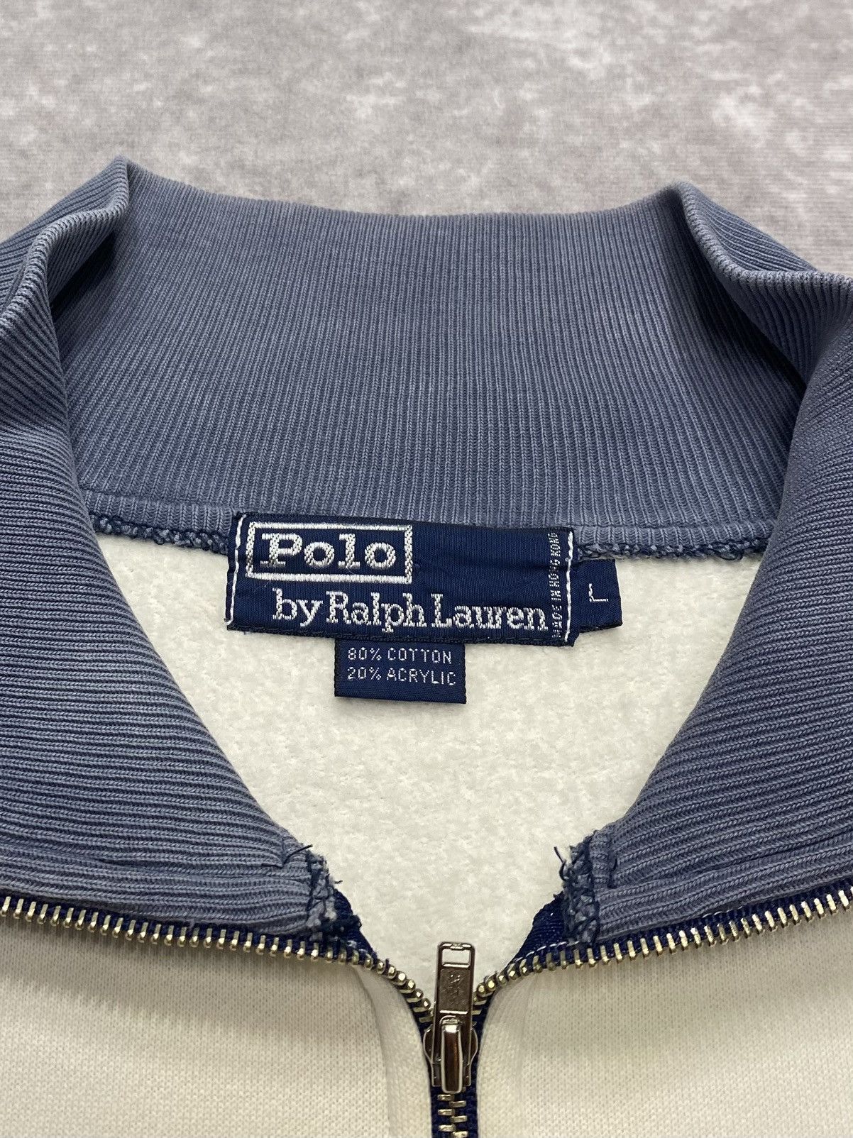 Ralph Lauren 80’s Vintage Polo Ralph Lauren Quarter Zip Sweatshirt Size US L / EU 52-54 / 3 - 3 Thumbnail