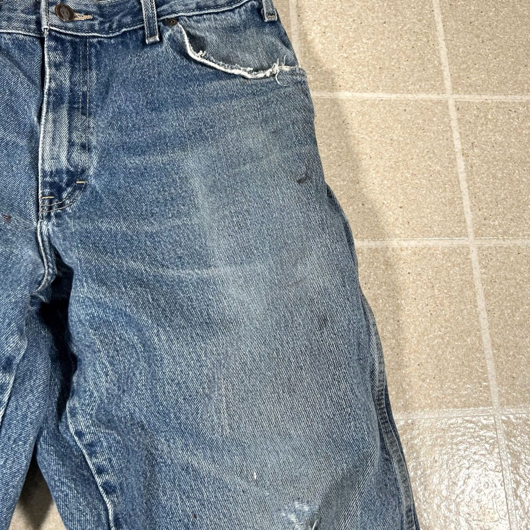 Dickies Dickies Jeans Baggy Loose Fit Denim Distressed 30x32 Blue Men Regular Wide-Leg Y2K Distressed Jeans Size US 30 / EU 46 - 6 Thumbnail
