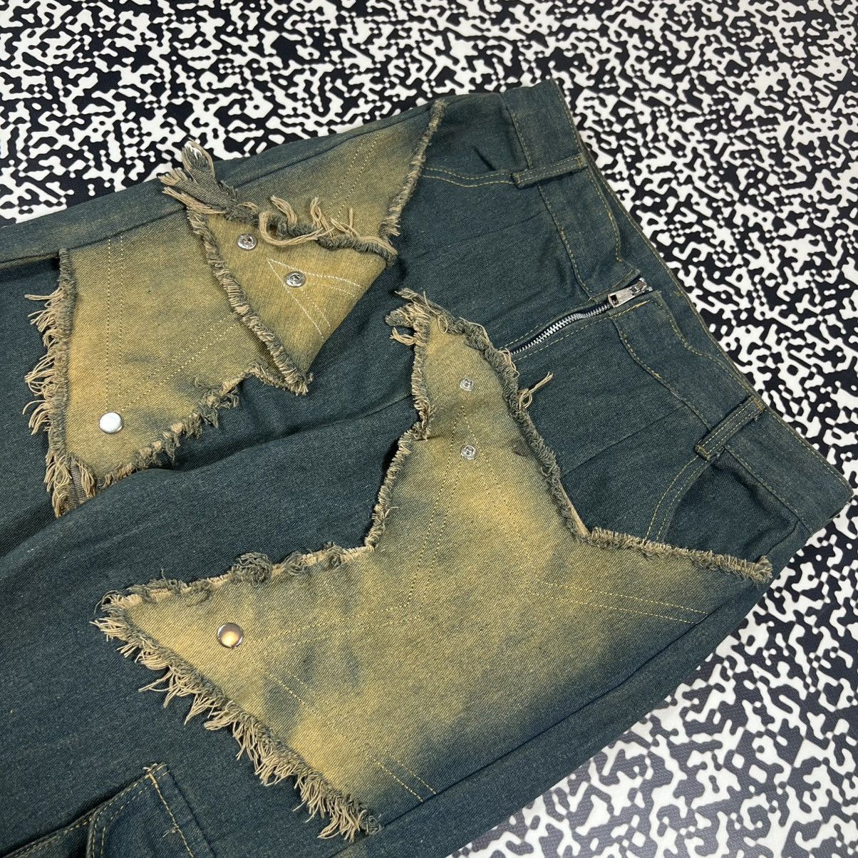 Japanese Brand Vintage Y2K Japanese Patchwork Star Logo Retro Style Jeans Size 29" - 7 Thumbnail