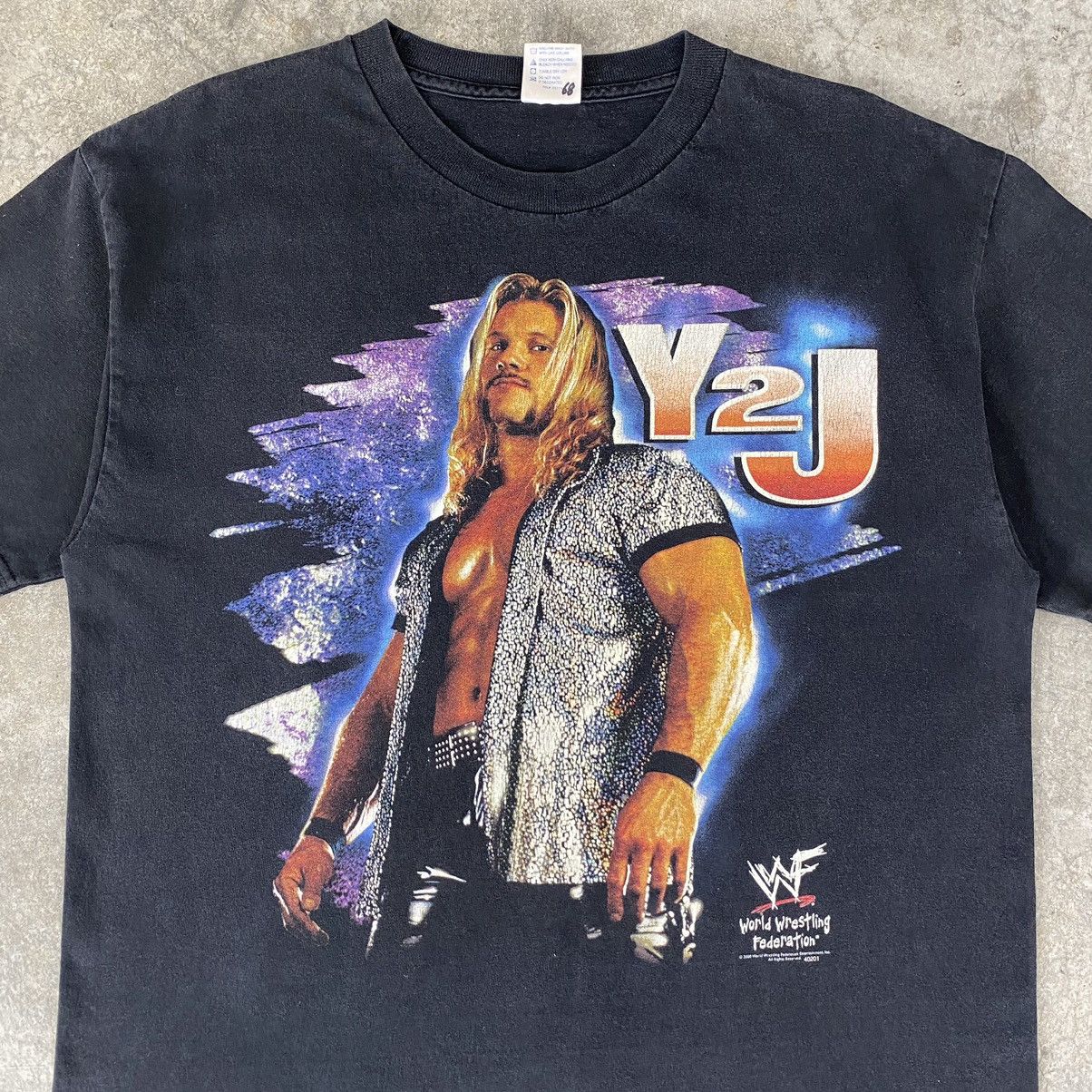 Vintage Vintage 2000s Y2J “Raw Is Jericho” WWF Tee Size US L / EU 52-54 / 3 - 3 Thumbnail