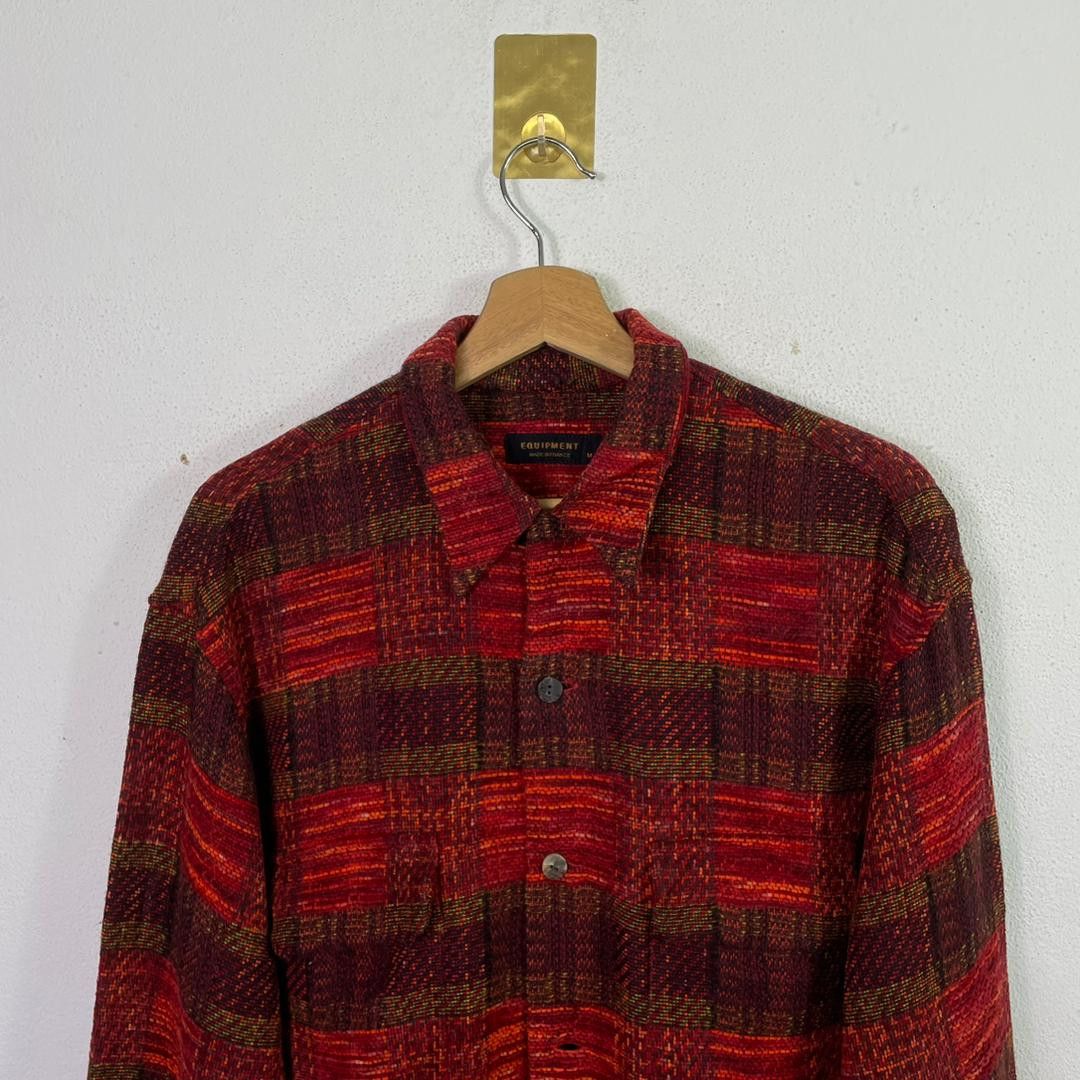 Current/Elliot × Equipment Equipment France Wool Patchwork Plaid Design Flannel Shirt Size US M / EU 48-50 / 2 - 2 Thumbnail