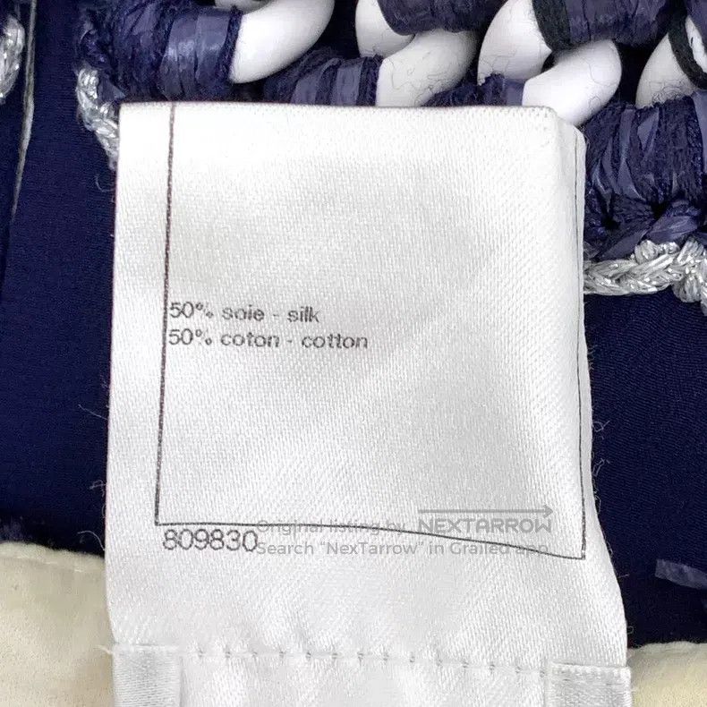 Chanel Chanel Blue and white color-blocked lace pleated design mu Size XXS / US 00 / IT 34 - 7 Thumbnail