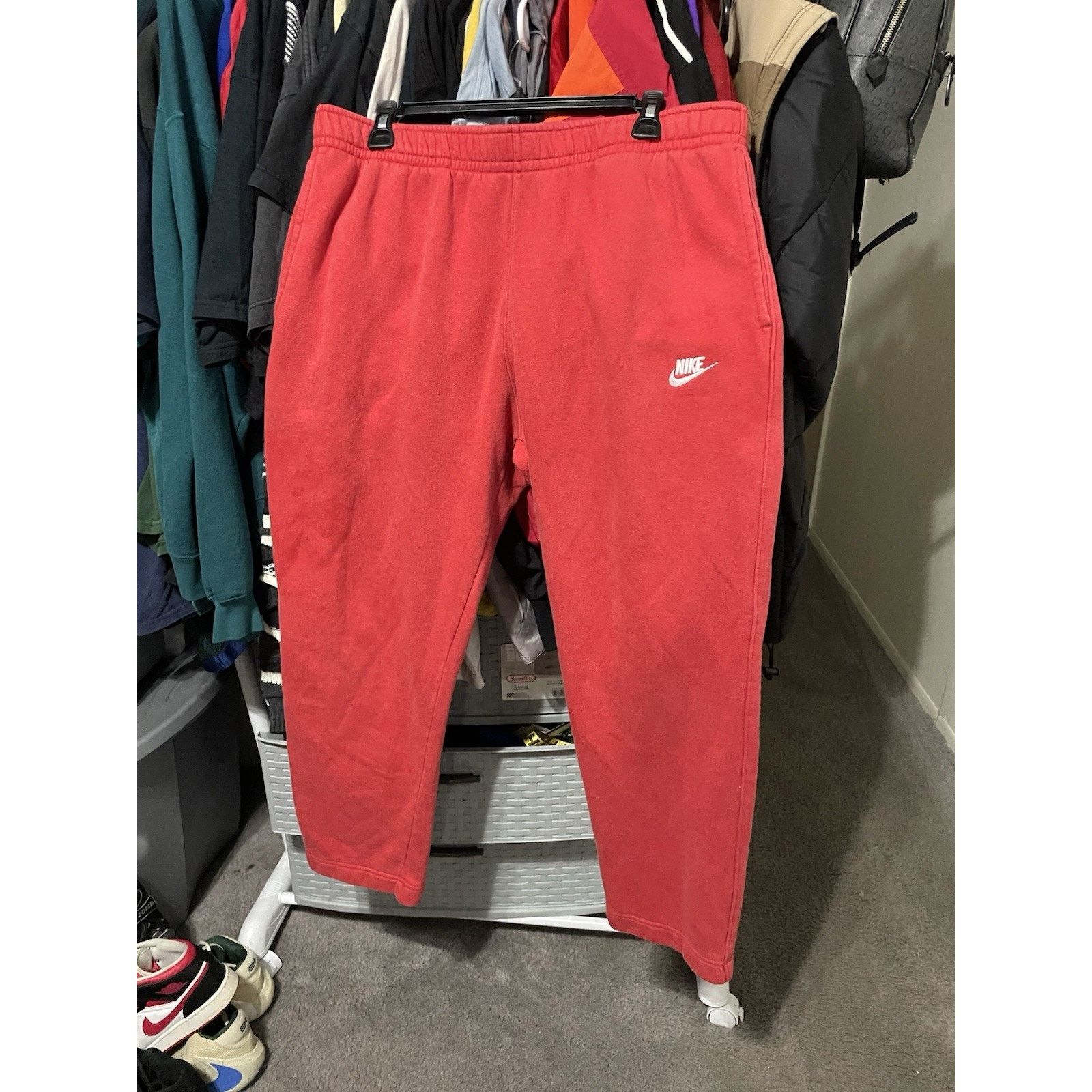 Nike Size XL-Nike Straight Leg SweatPants Mens Red Brick By Brick Size US 33 - 1 Thumbnail