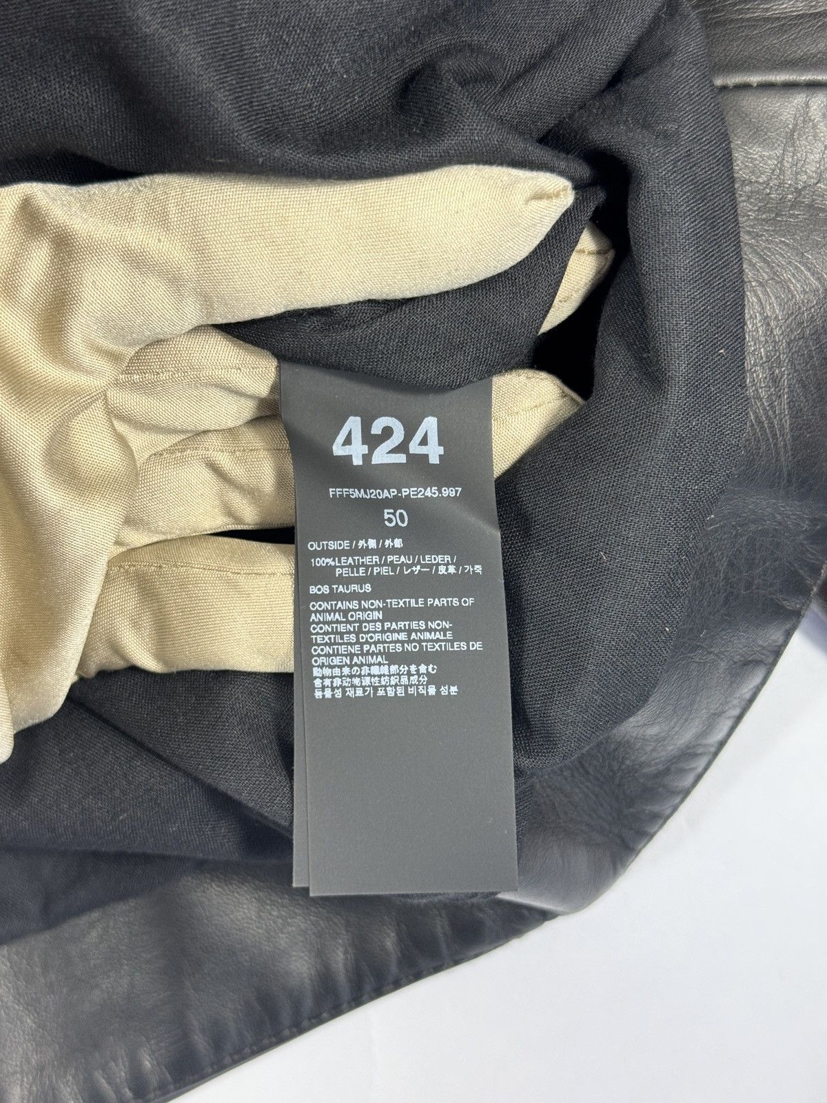 424 TRUCKER RUB OFF LEATHER JACKET Size US L / EU 52-54 / 3 - 11 Thumbnail