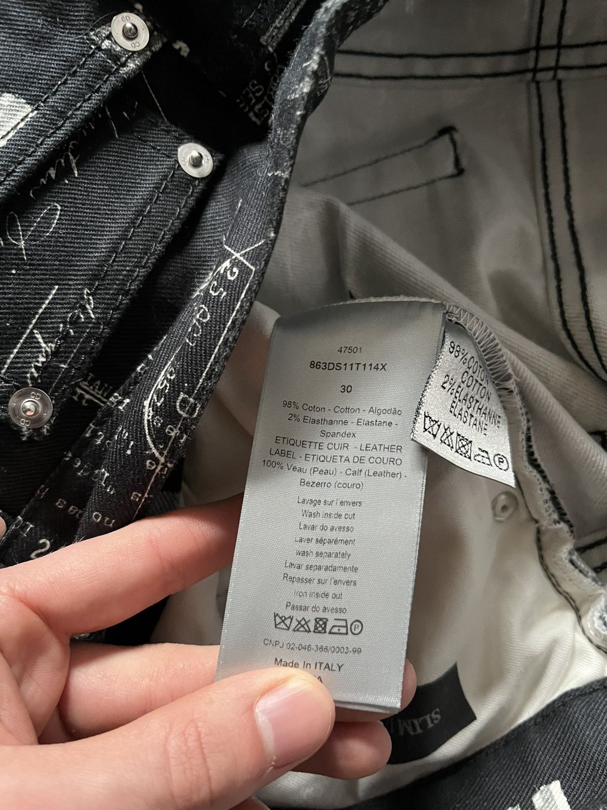 Dior Dior doodle denim black jeans rare Size US 30 / EU 46 - 19 Thumbnail