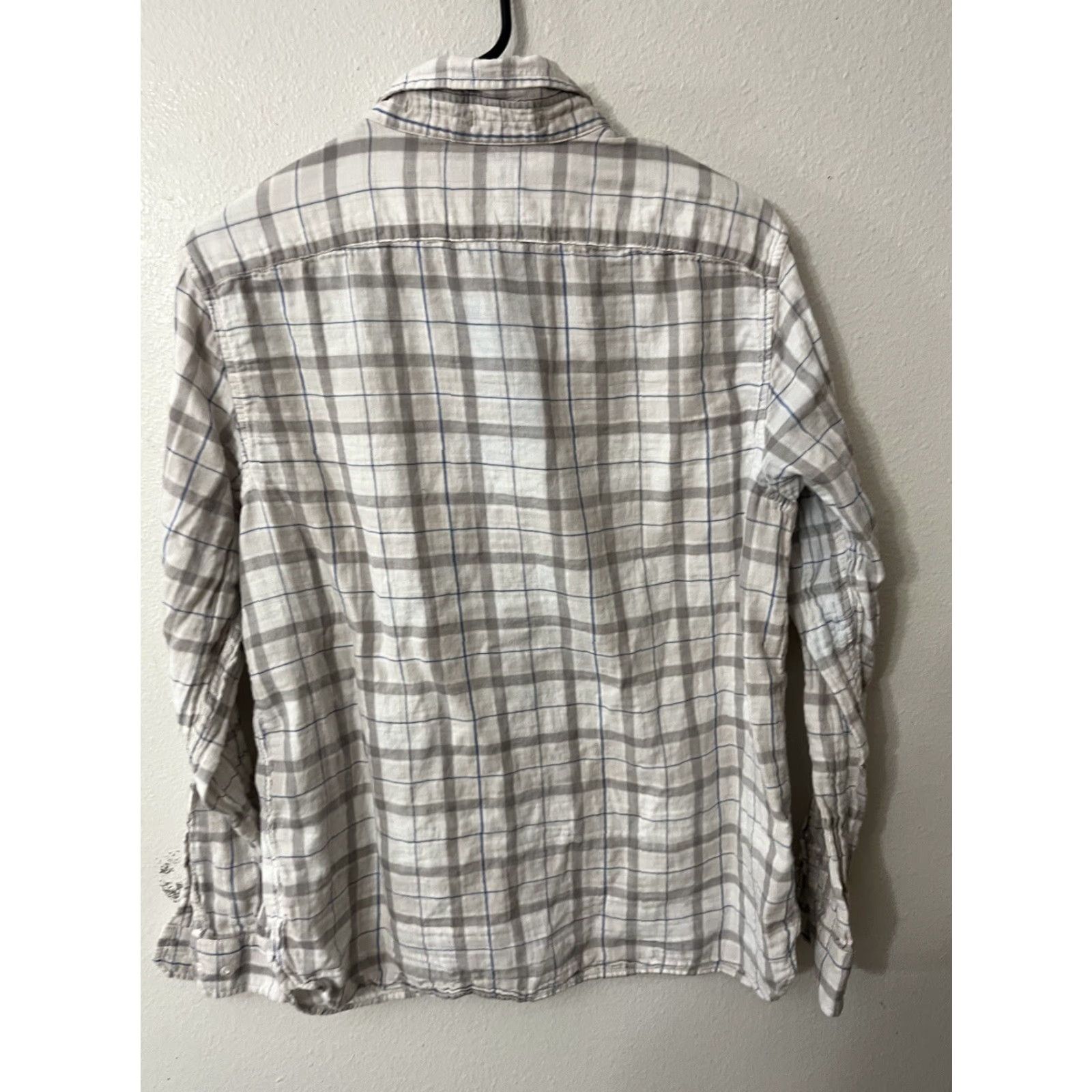 Banana Republic Banana Republic Dress Shirt Button Up Shirt Men's M White Plaid Check Regular Fit Collared Spread Neckline Long Sleeve Multicolor 100% Cotton Men Size US M / EU 48-50 / 2 - 4 Thumbnail