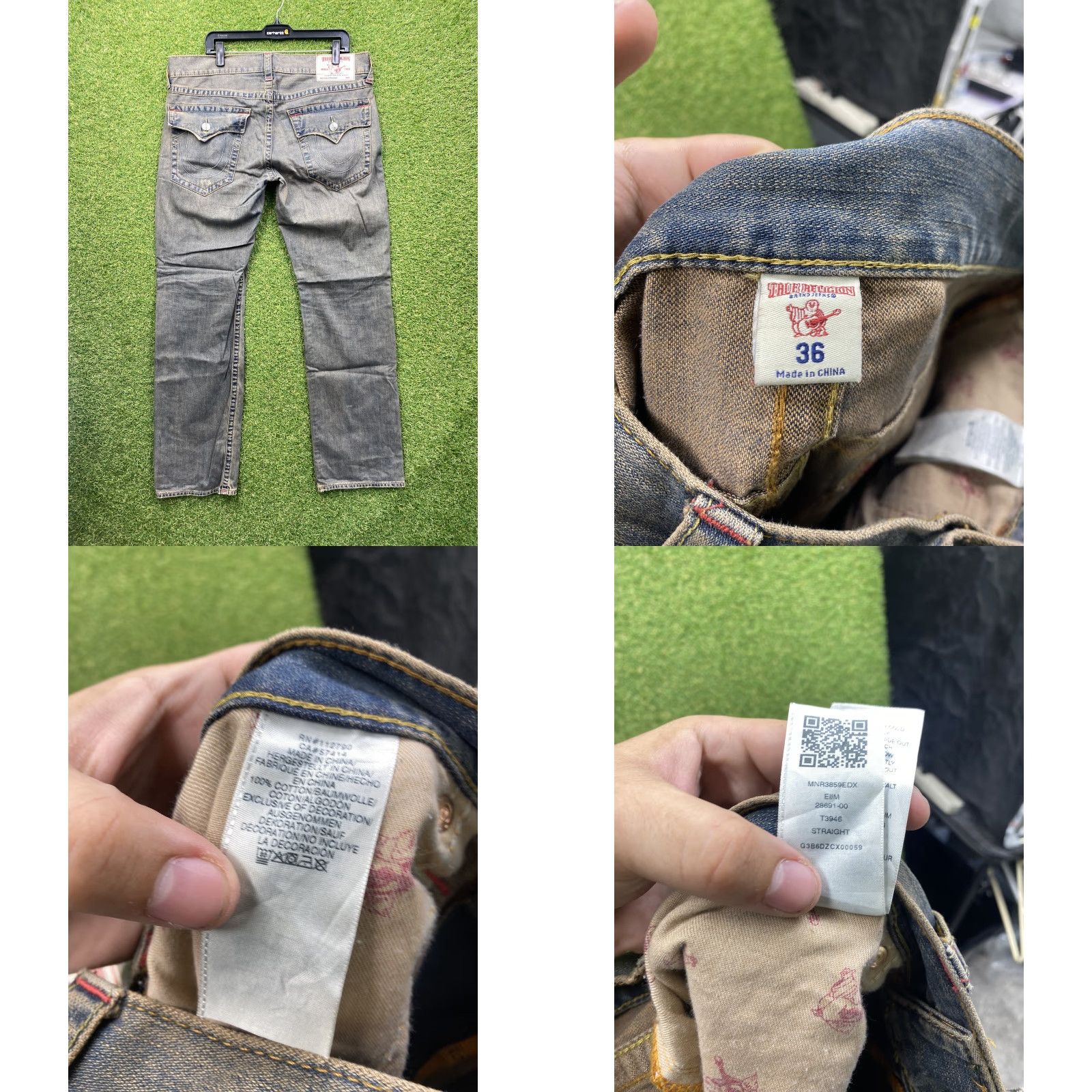 True Religion True Religion Jeans Mens 36 Blue Section Straight Distressed Ripped Denim Pants Size US 36 / EU 52 - 8 Thumbnail