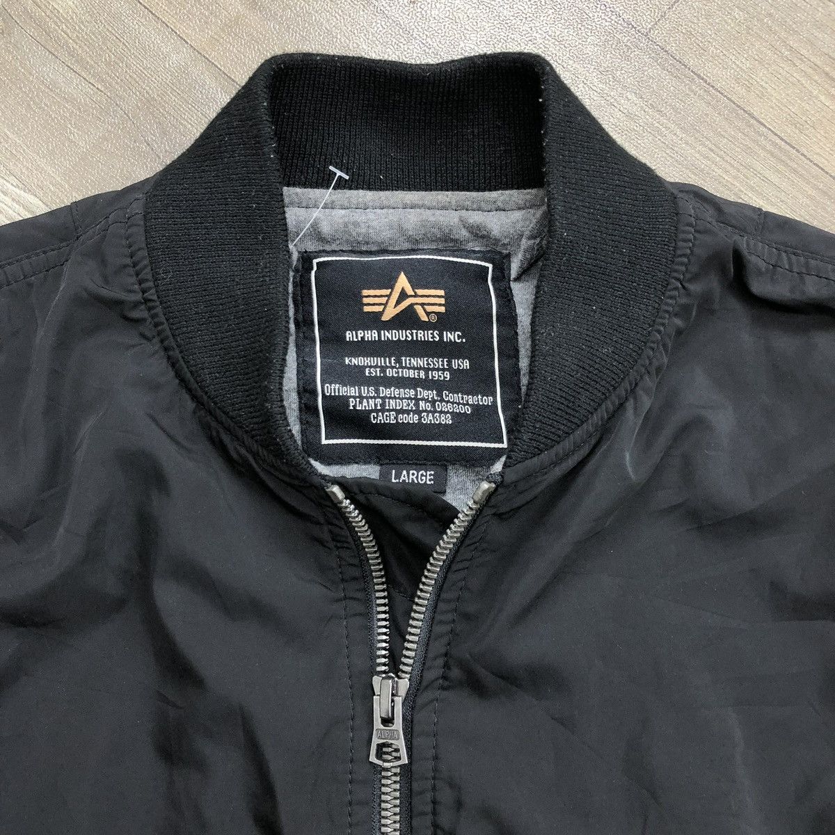 Alpha Industries Vintage Alpha Industries Military Black Bomber Jacket Size US S / EU 44-46 / 1 - 5 Thumbnail