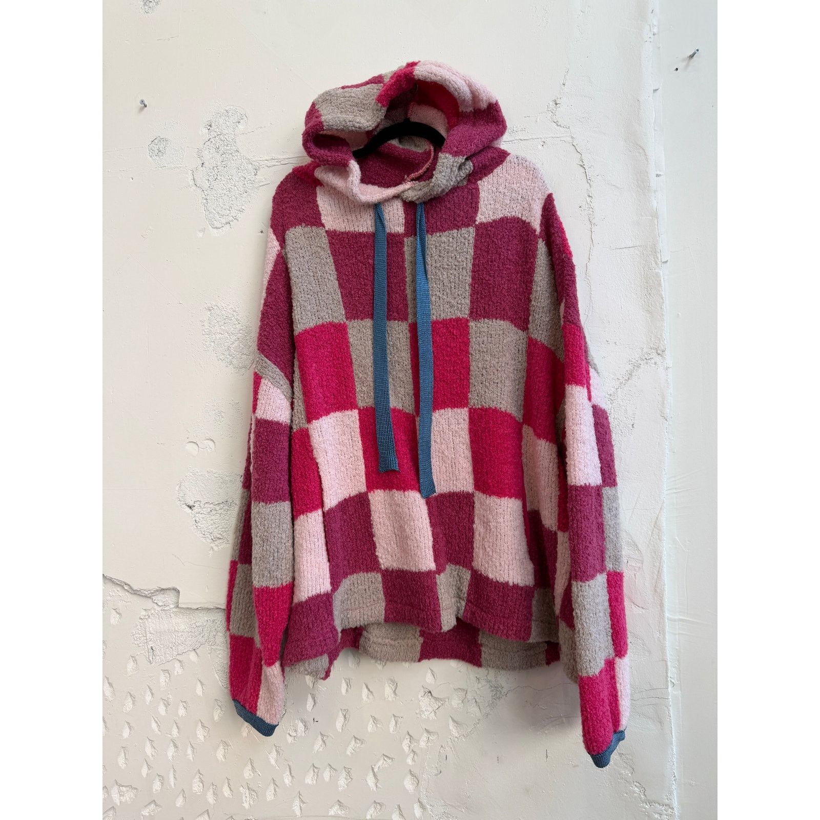 Camp High Checkered Wool/Alpaca Blend Hoodie