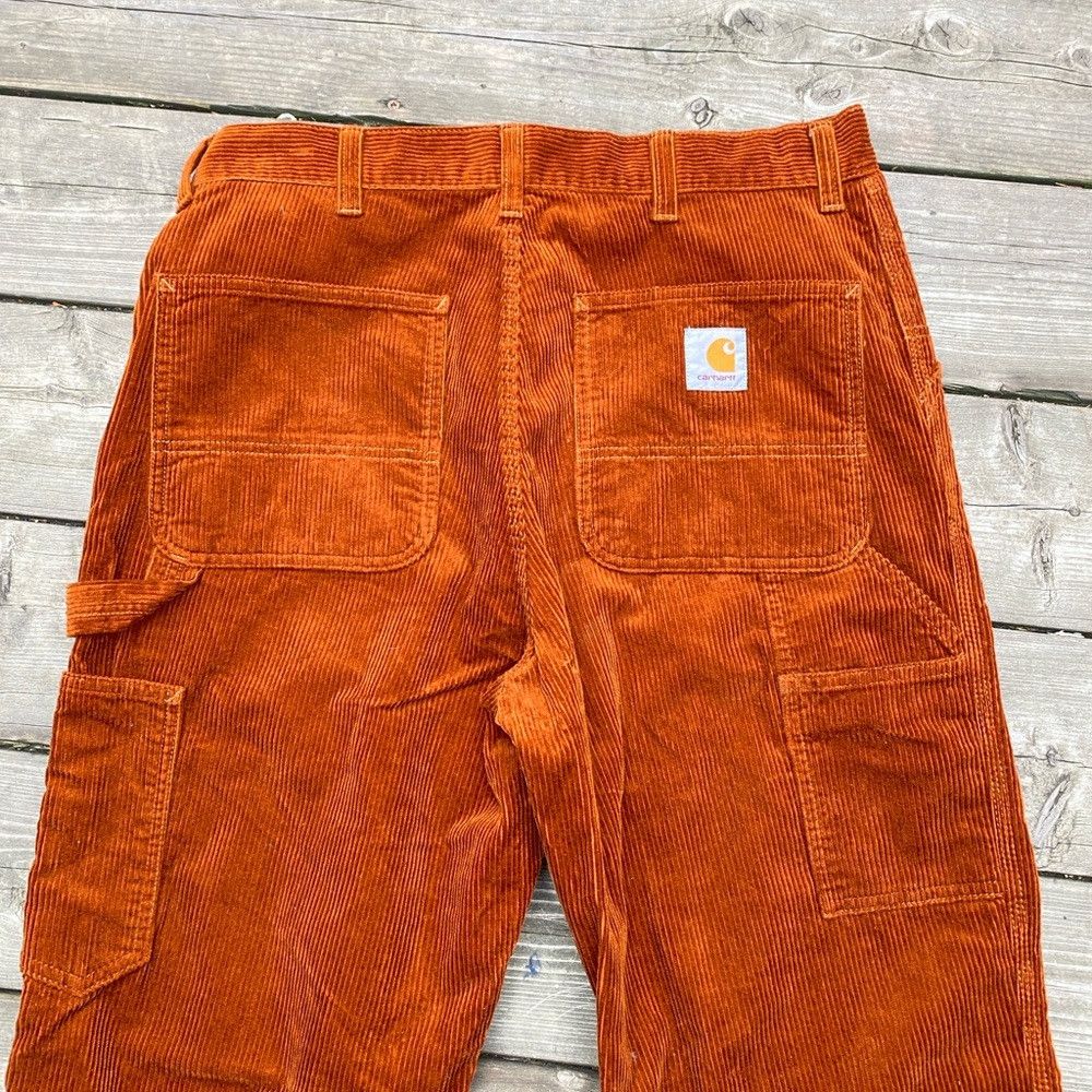RARE Carhartt WIP Single Knee Corduroy Pants Brandy Orang