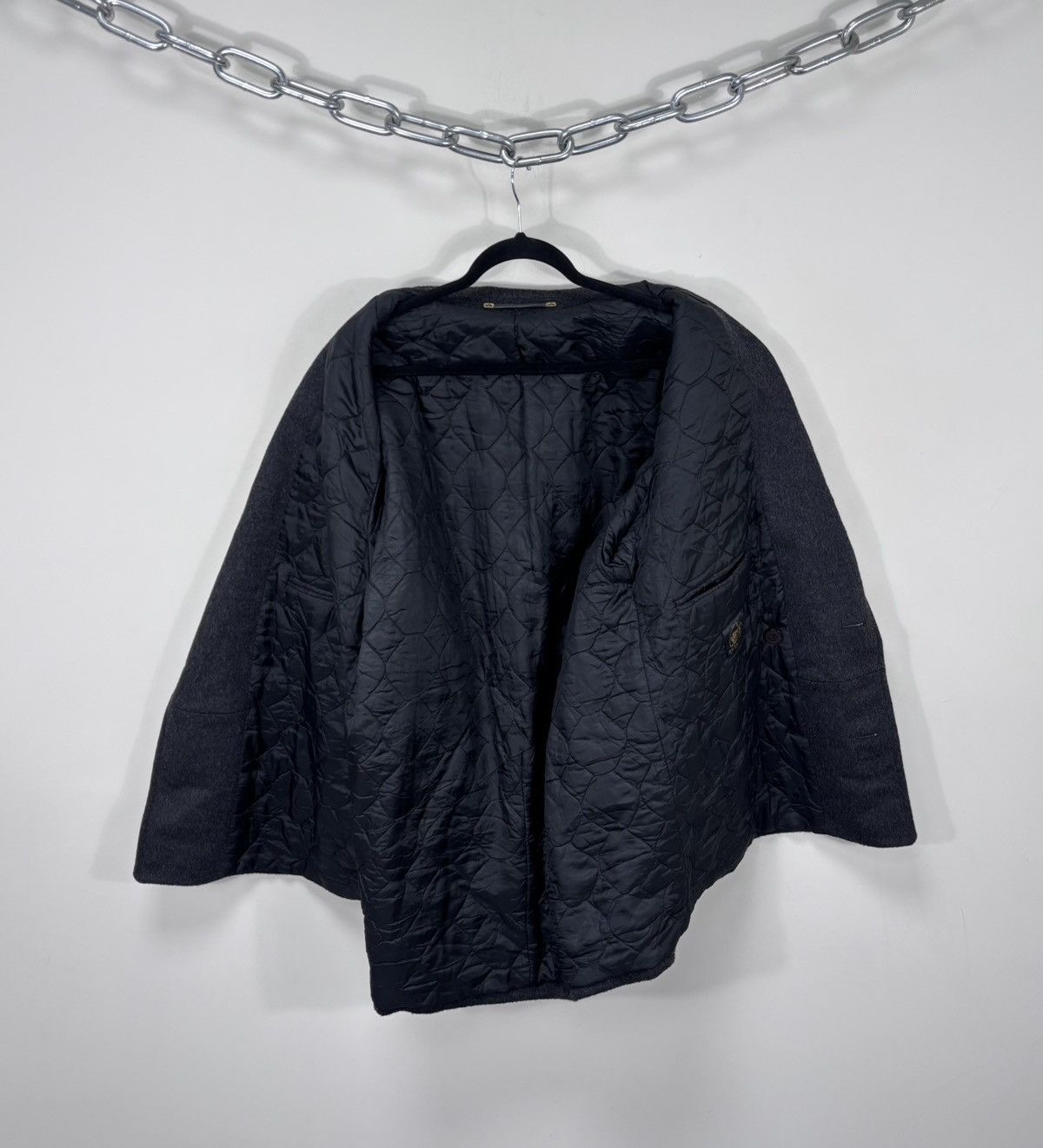 Other Vintage Julius Lang Women’s Double Breasted Grey Wool Coat Size 3XL / US 20-22 - 3 Thumbnail
