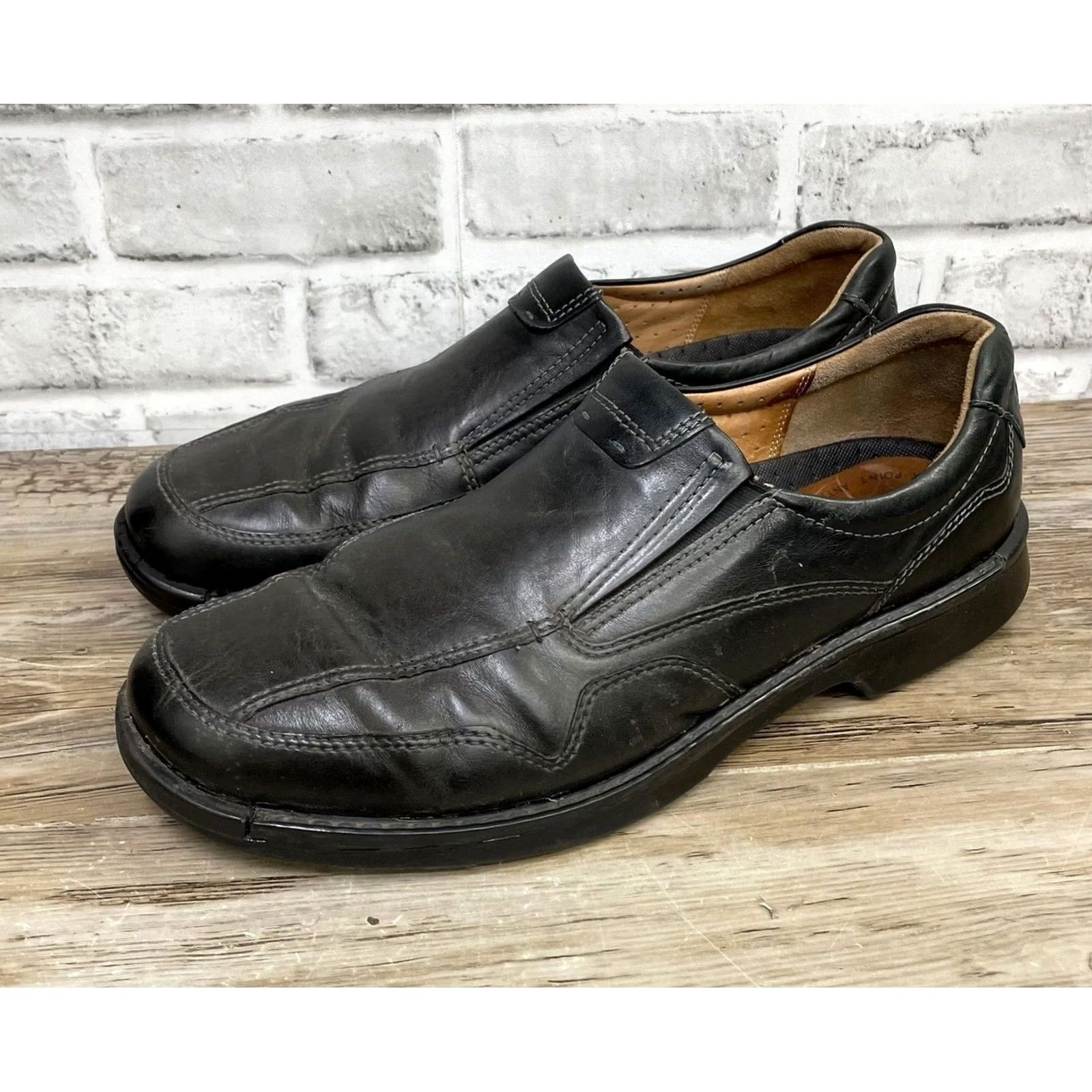 Ecco Ecco Dress Oxford Slip On Leather Mens Size 47 Black Slip-On Loafers Size US 13 / EU 46 - 2 Thumbnail