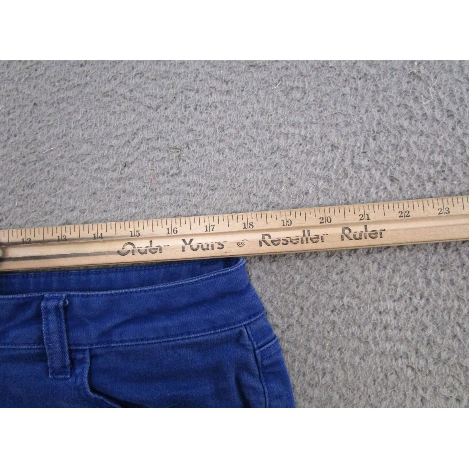 Vintage Maurices M Jeans Mid Rise Original Fit Slim Straight Ankle Jeans Size 14 Short Blue Denim 5-Pocket Womens Size 36" / US 14 / IT 50 - 6 Thumbnail