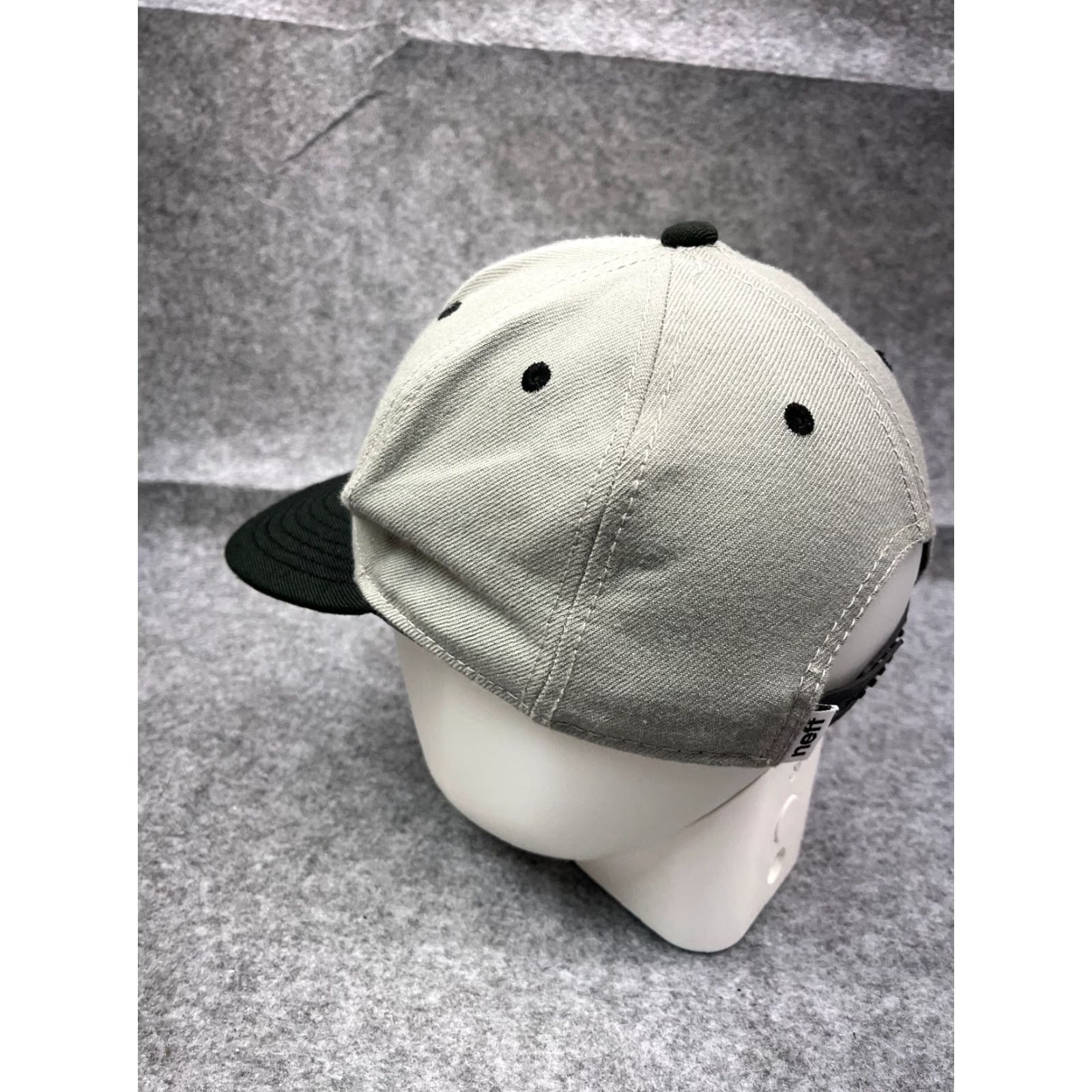 Vintage NEFF Hat Cap Snap Back Adult One Size Gray Black Acrylic Wool Blend Beach Navy Logo Hats Men One Size Size ONE SIZE - 5 Thumbnail