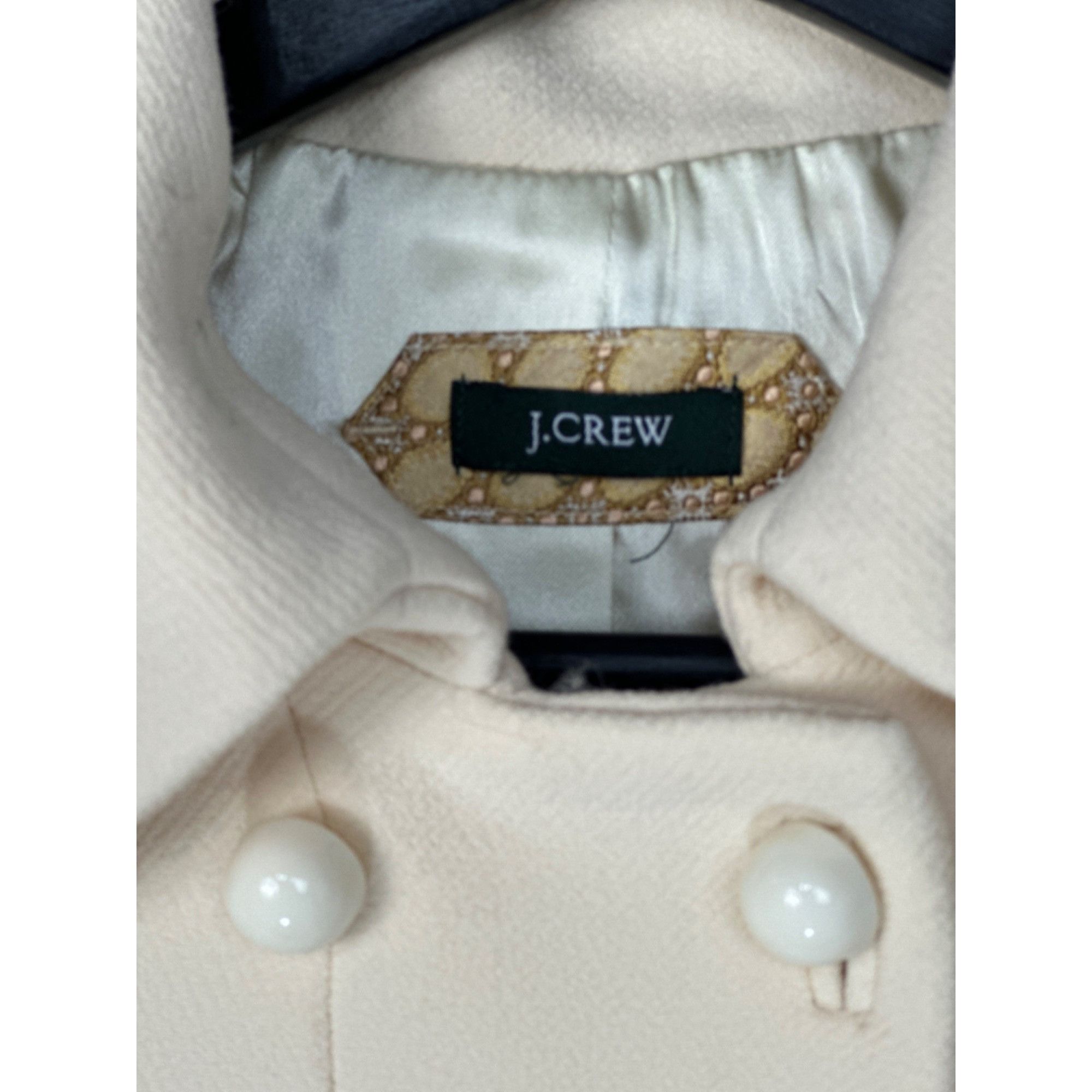 J.Crew J.Crew Wool-Blend Ivory Double-Breasted Peacoat With Front P Size M / US 6-8 / IT 42-44 - 8 Thumbnail